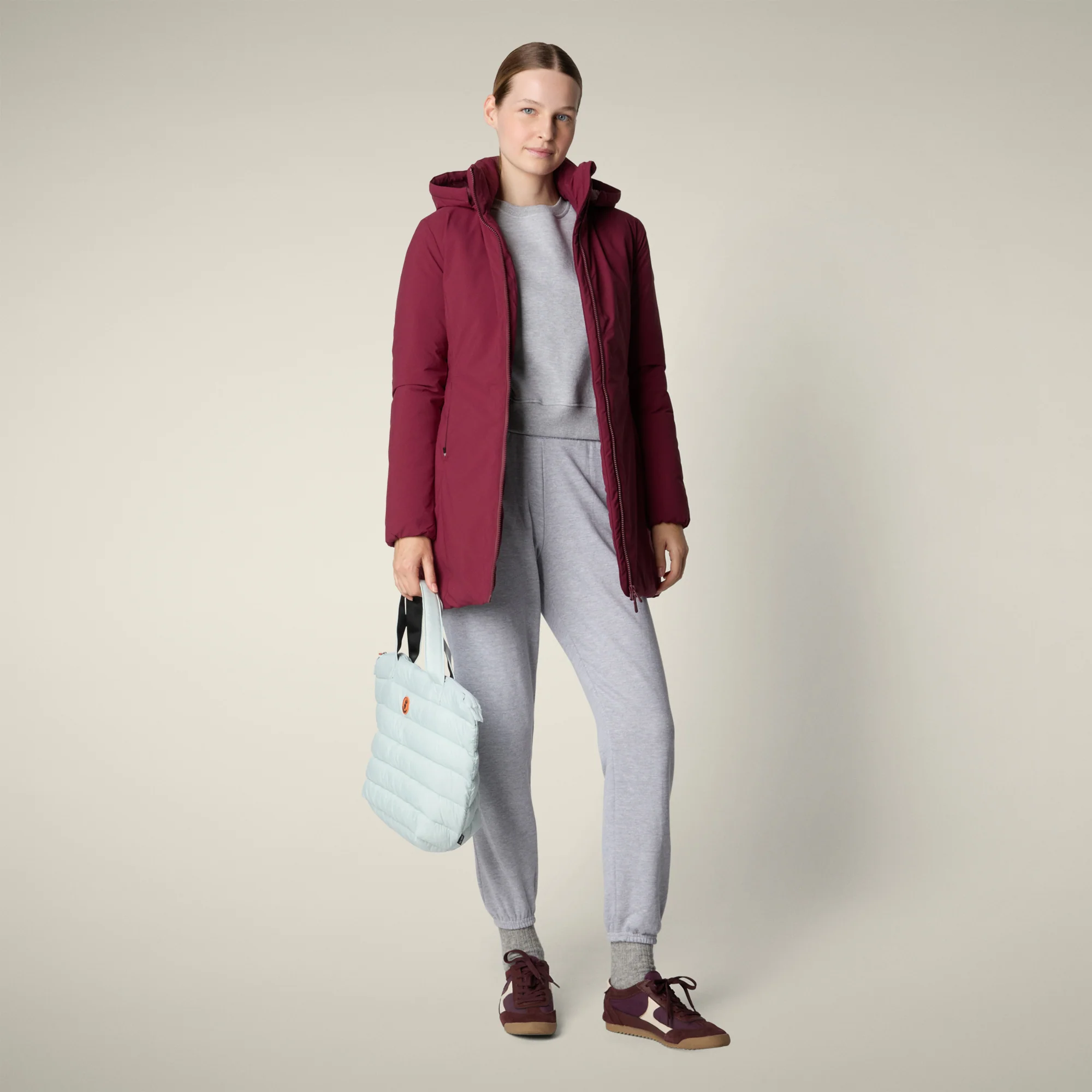 Women's Parka Rachel in Wine Red