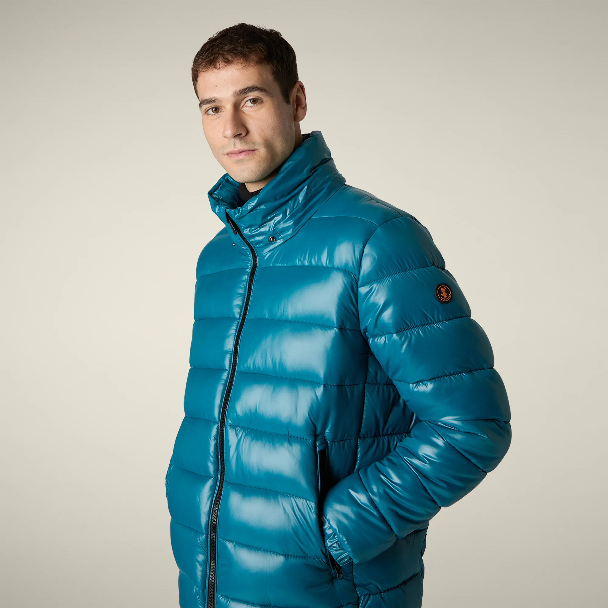 Men's Animal free puffer jacket florian in horizon blue