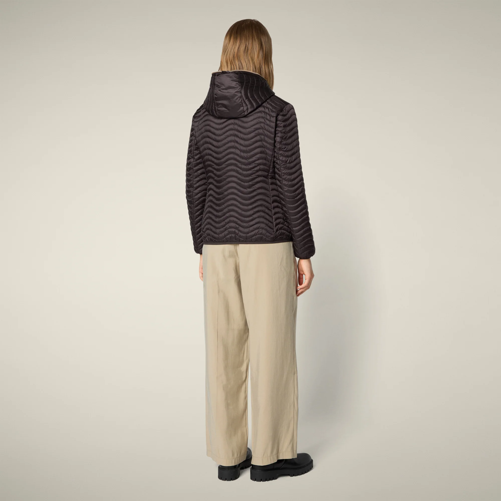 Women's Animal free puffer jacket Melody in brown black