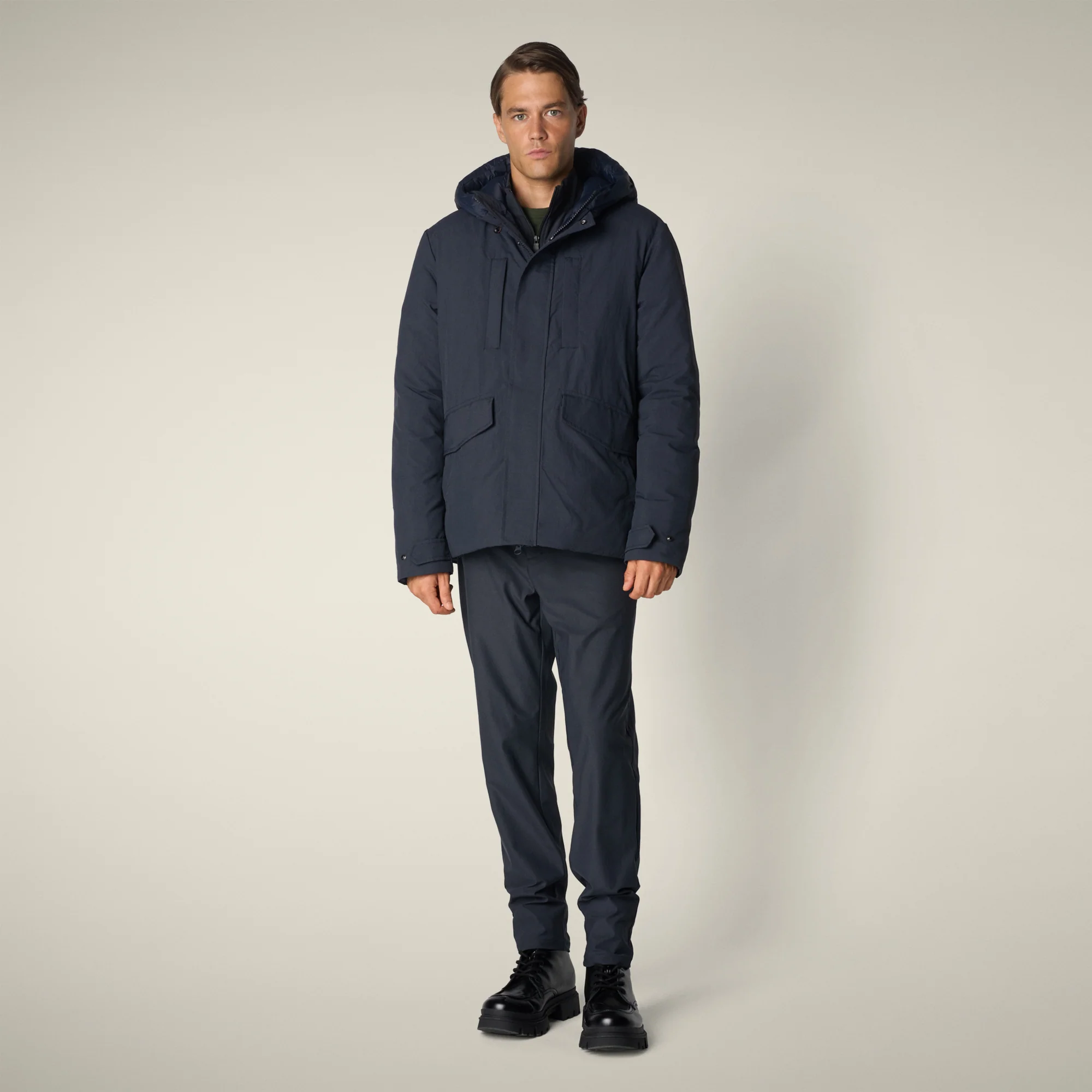 Men's Parka Enzo in Blue Black