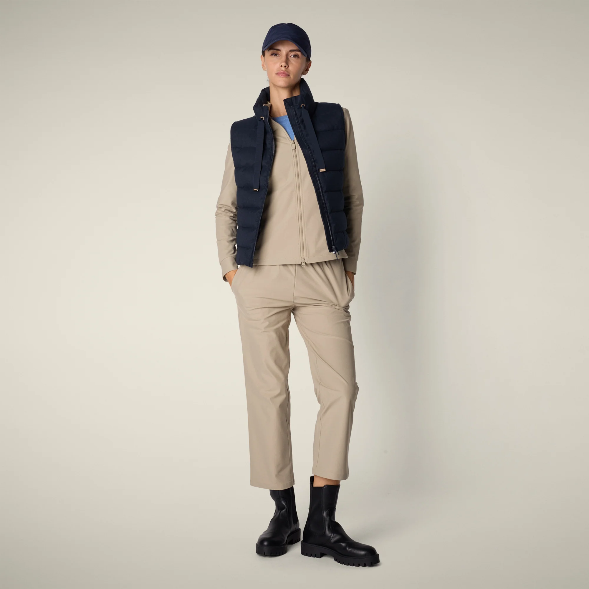 Women's vest nyla in navy blue