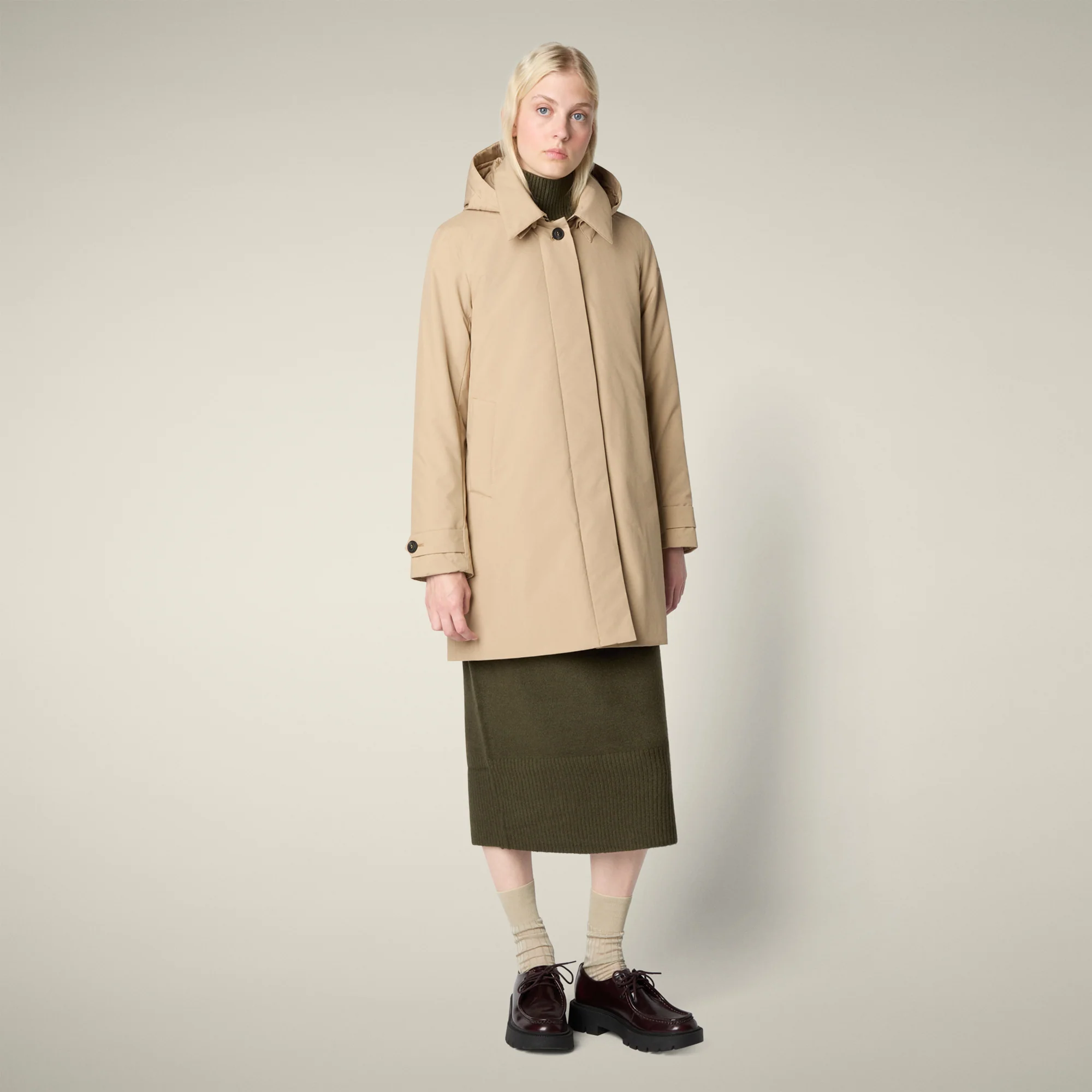 Women's Raincoat Embie in Stardust Beige