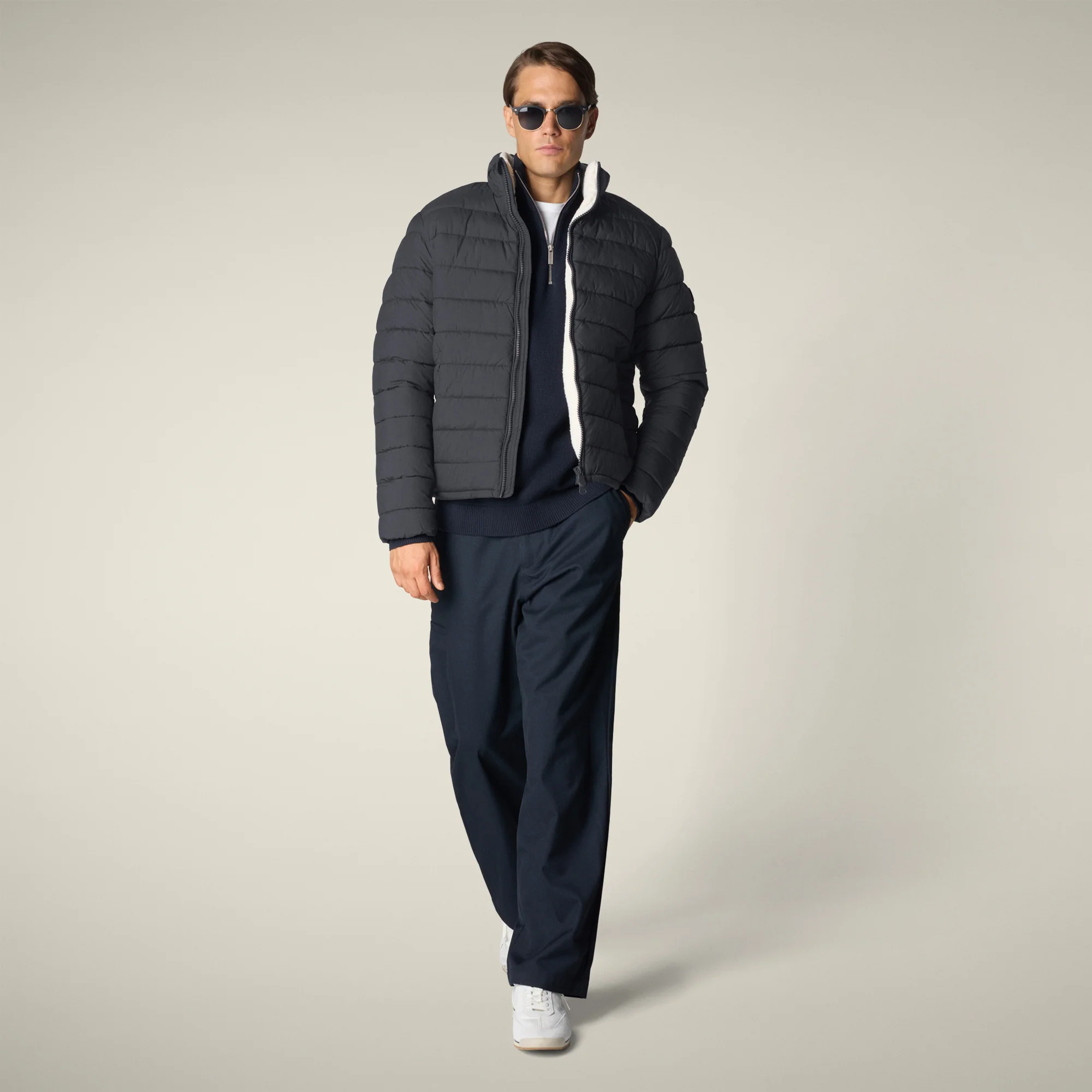 Men's Animal free puffer Jacket conan in grey black