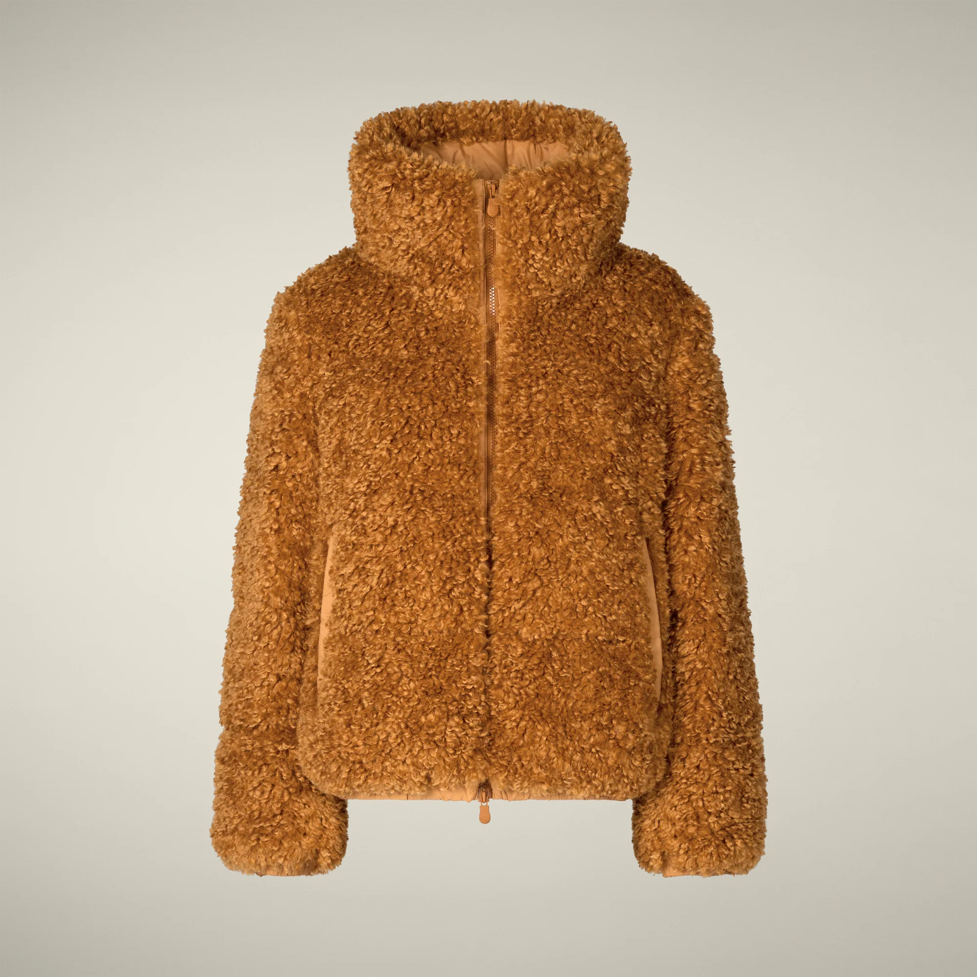Women's Kennie Faux Fur Jacket in toffee brown