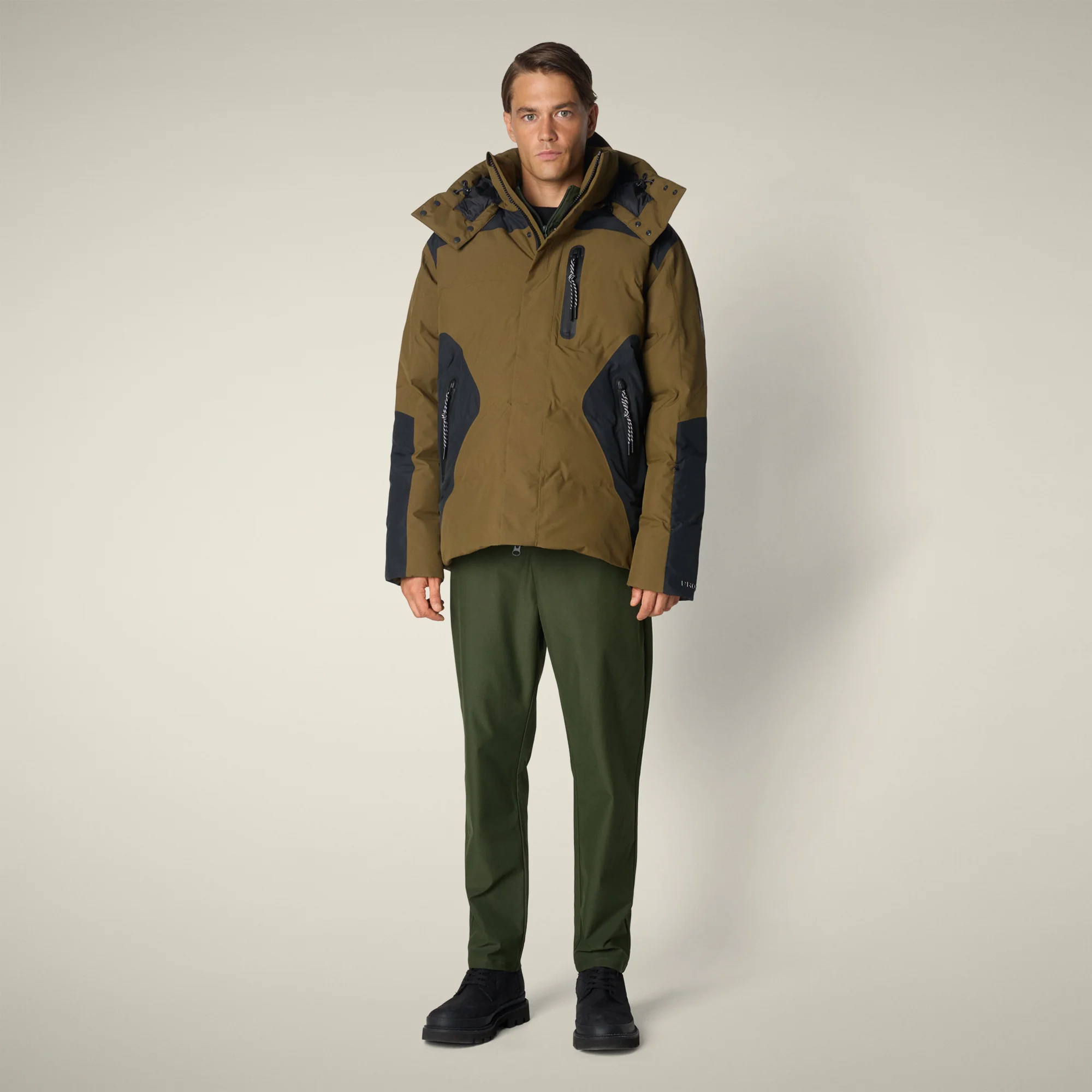 Men's parka Makalu in bark green
