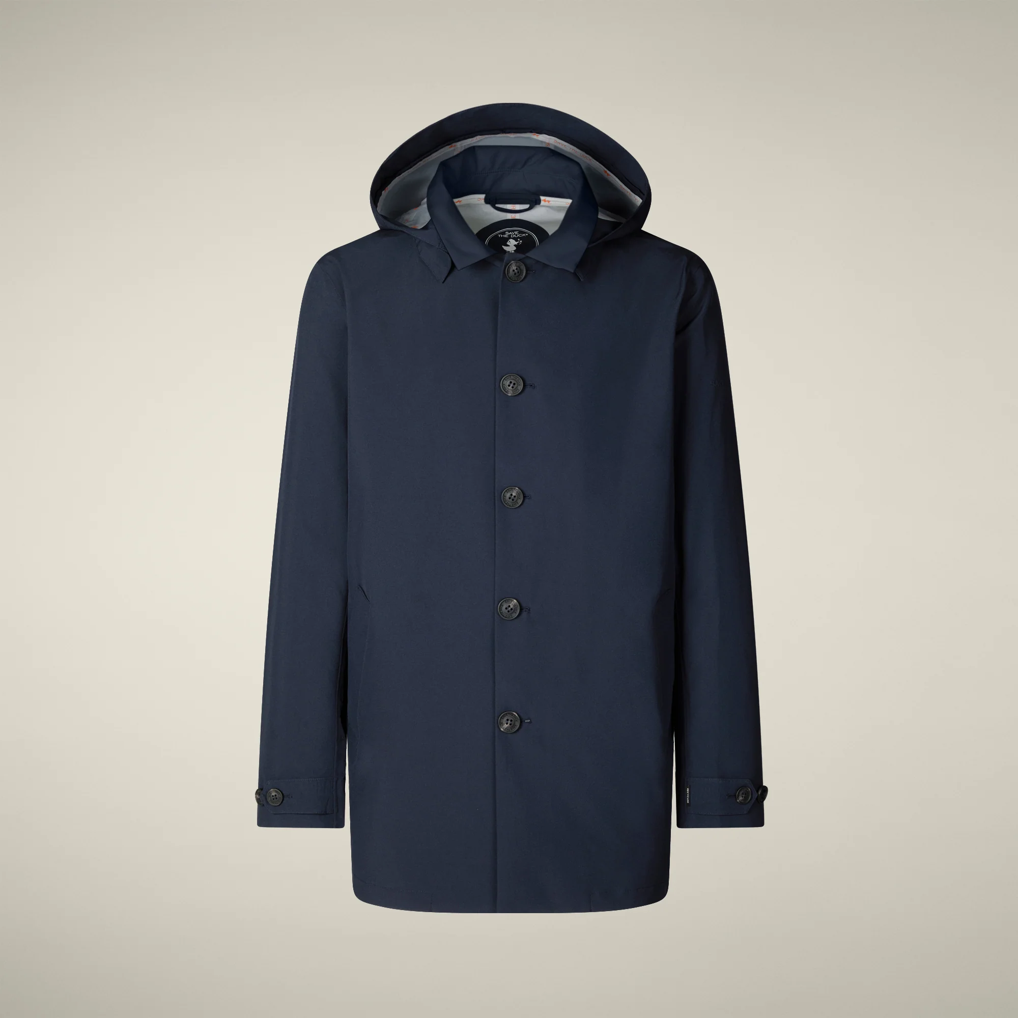 Men's Raincoat Benjamin in Blue Black