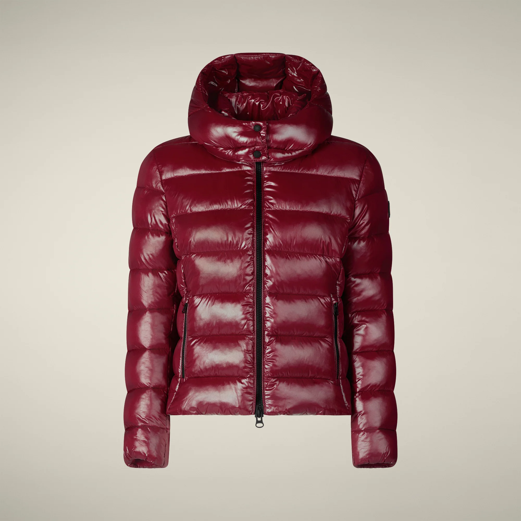 Women's Animal free puffer Jacket Cosmary in Wine Red