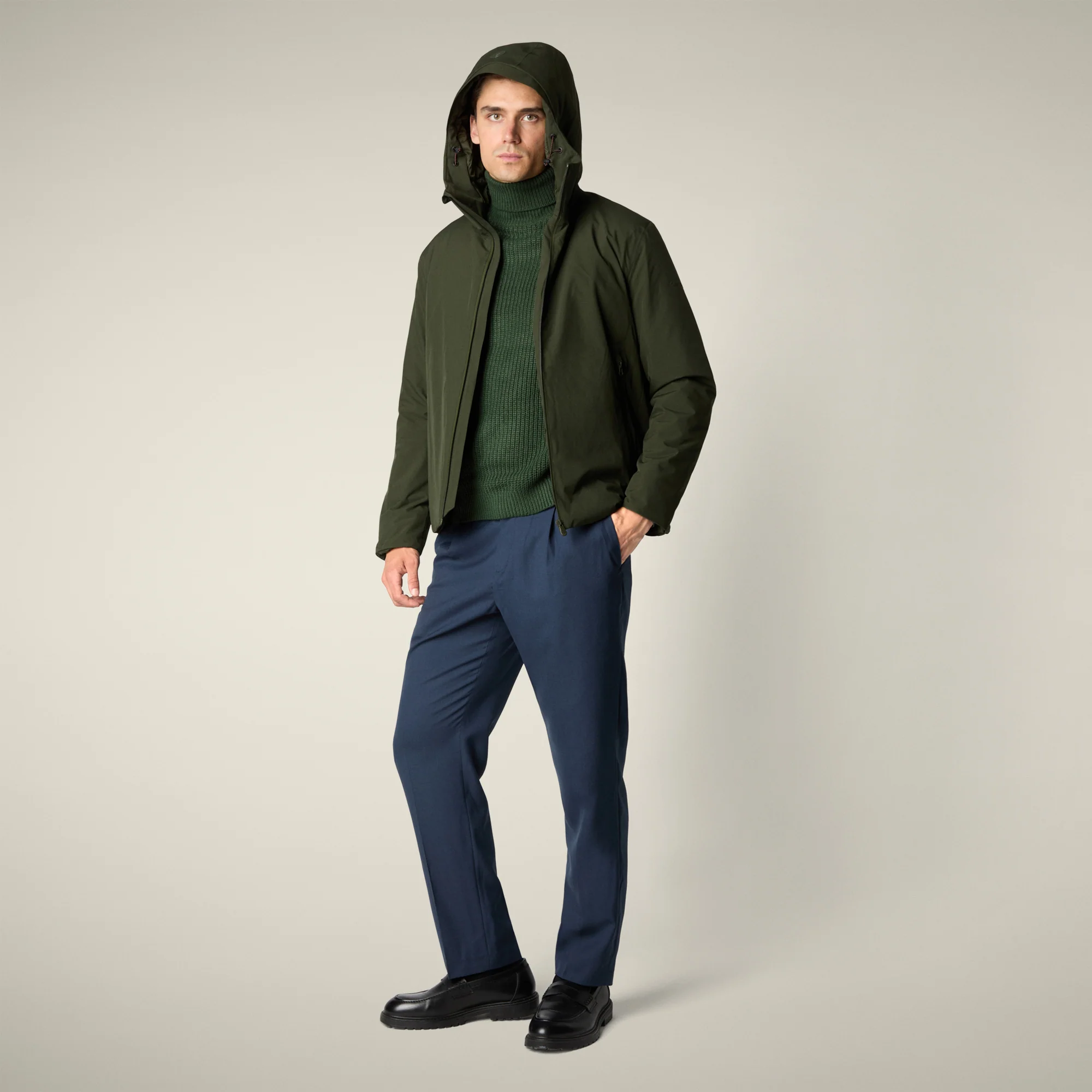 Men's Rain Jacket Flynn in Land Green