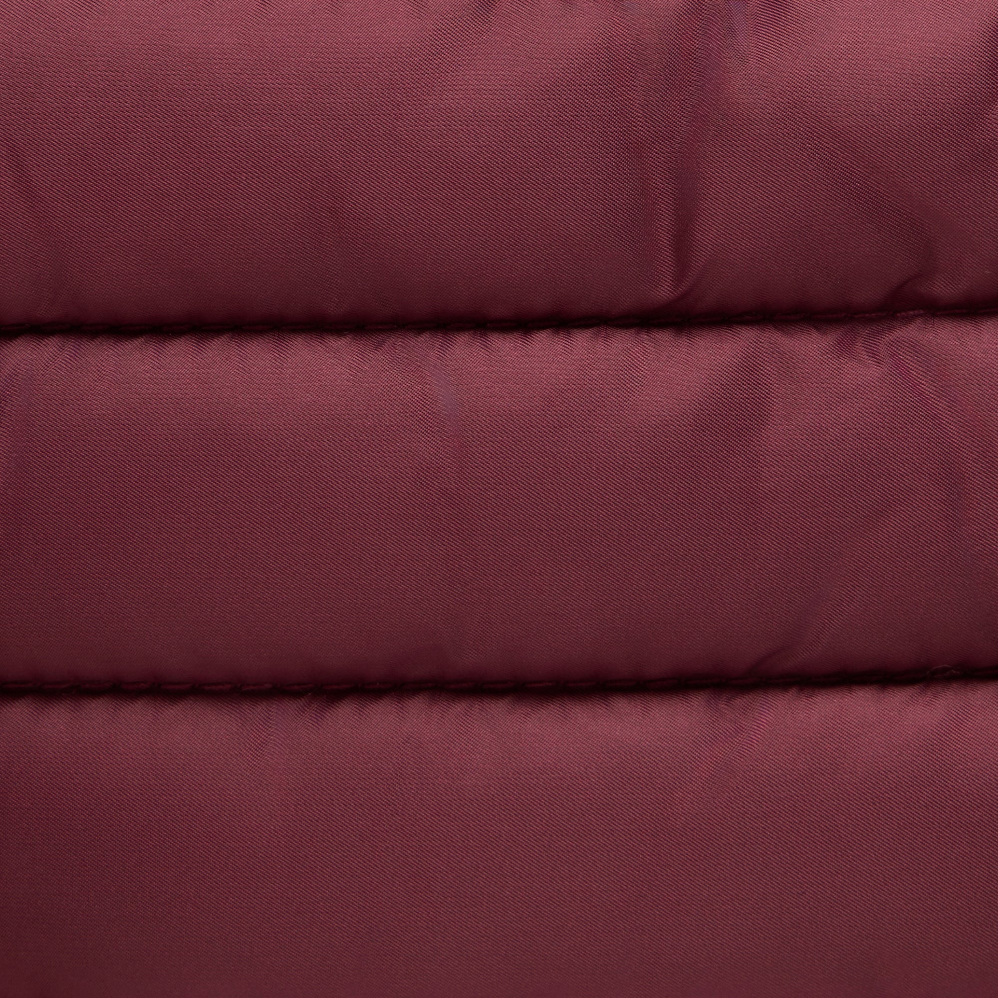 Unisex quilted pouch Thalassa in wine red