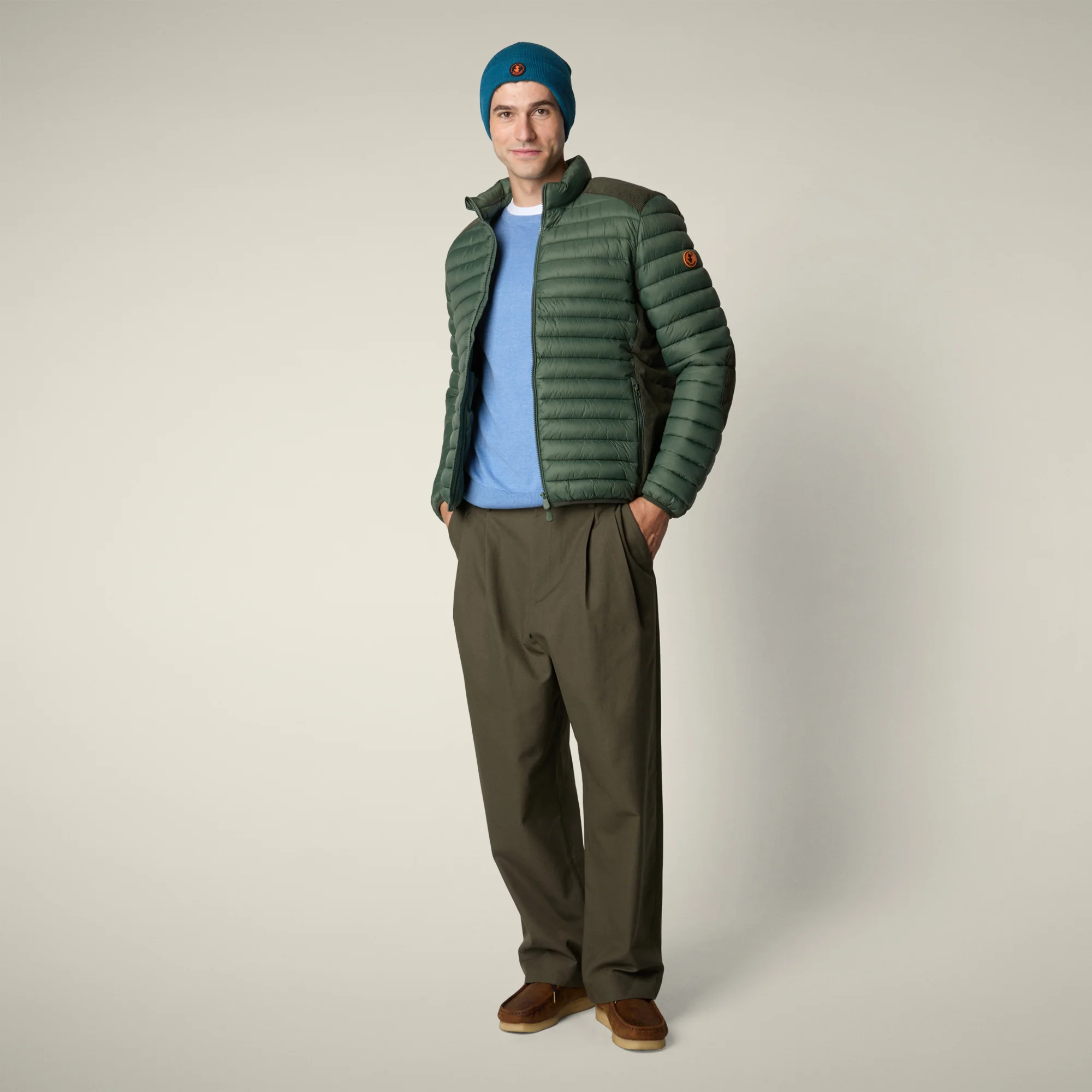 Men's Animal free puffer Jacket Donovan in Thyme Green