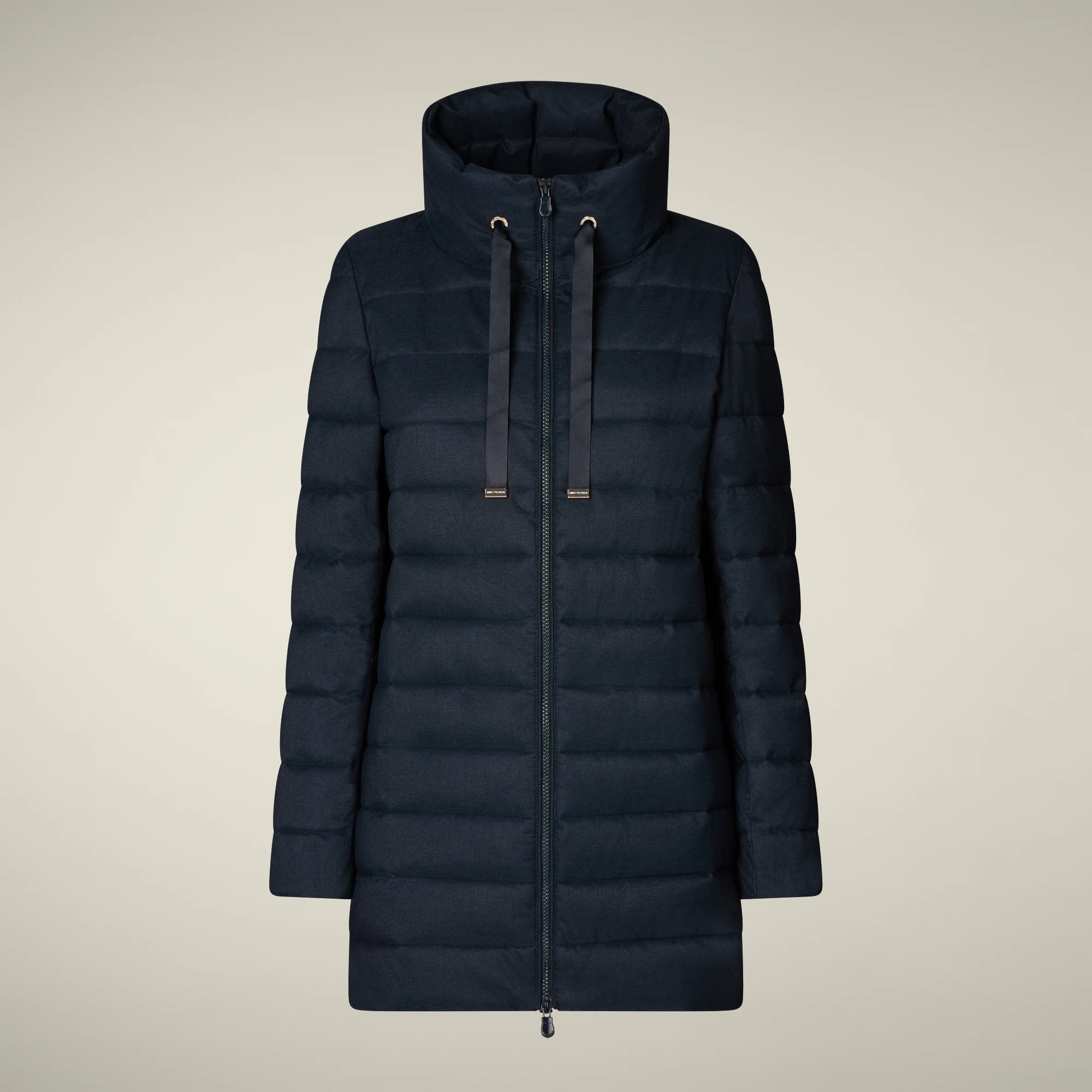 Women's Animal free puffer Coat june in navy blue melange
