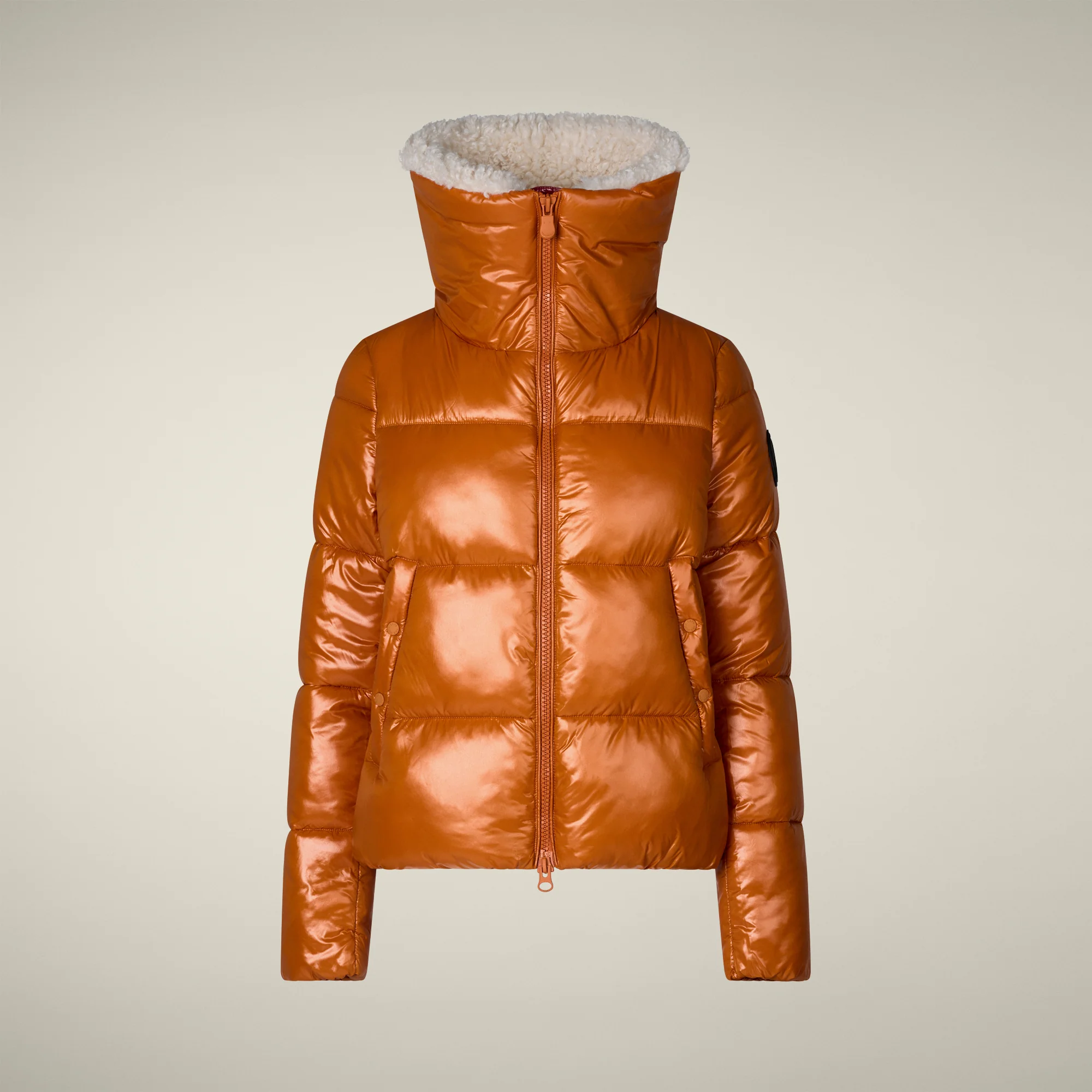 Women's Animal free puffer jacket Moma in fox brown