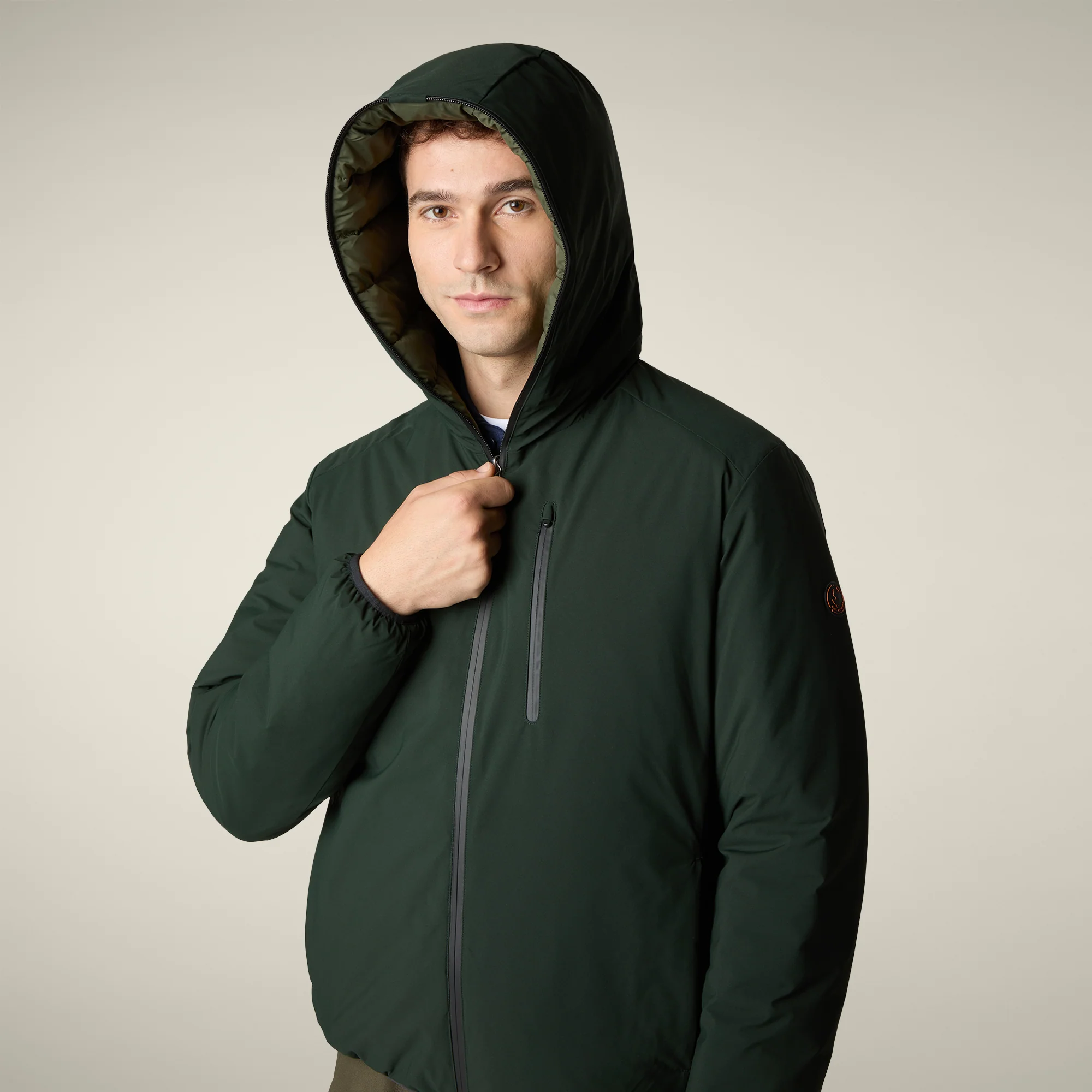 Men's Reversible Jacket Ezra in Green Black