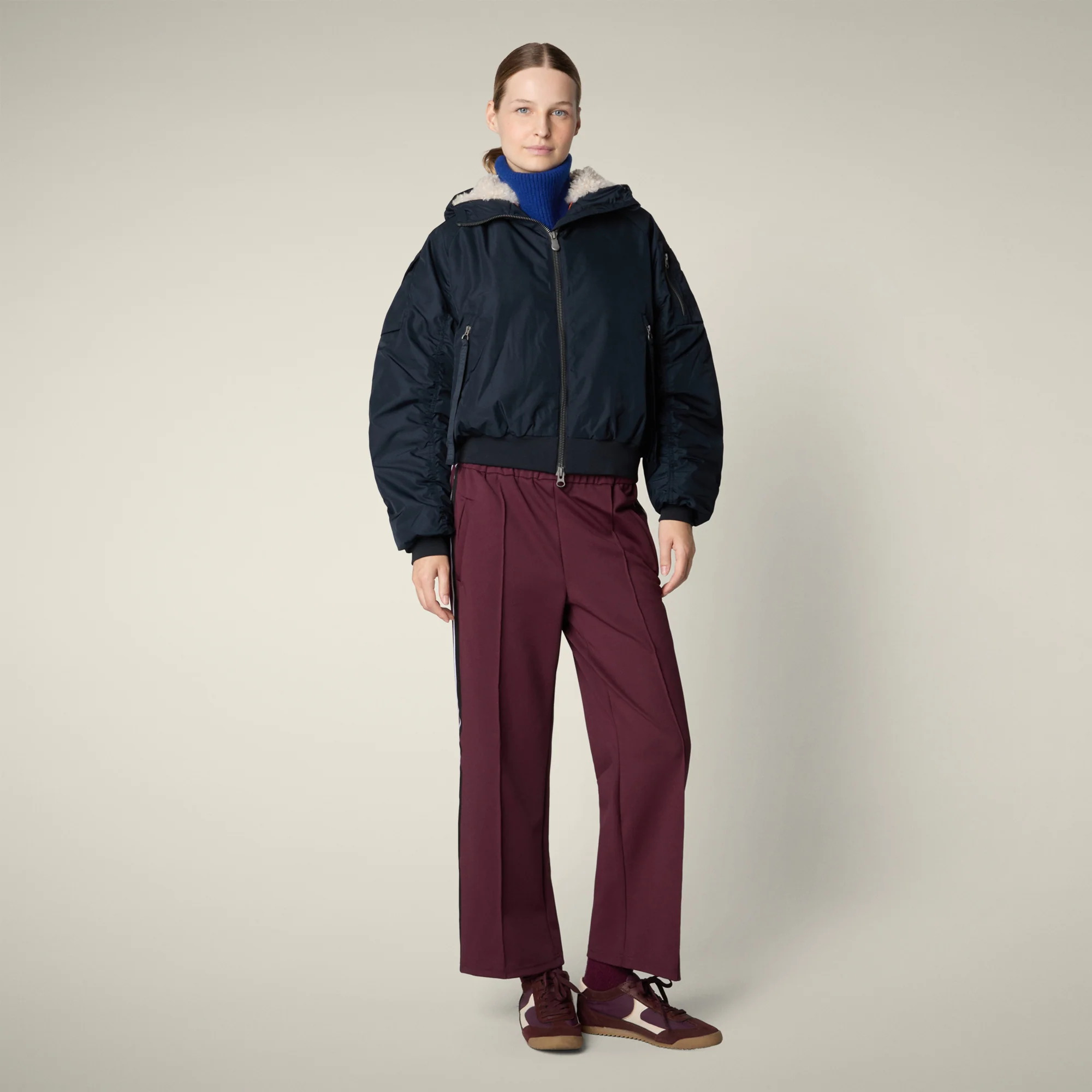 Women's bomber jacket Gaga in blue black