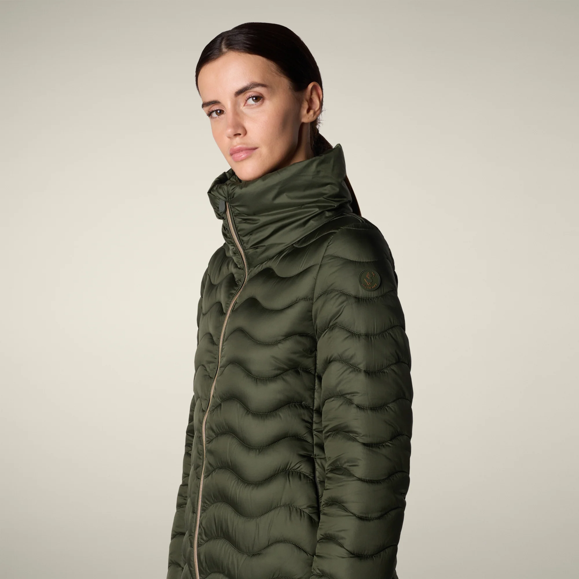 Women's Animal free puffer Jacket Livette in Pine Green