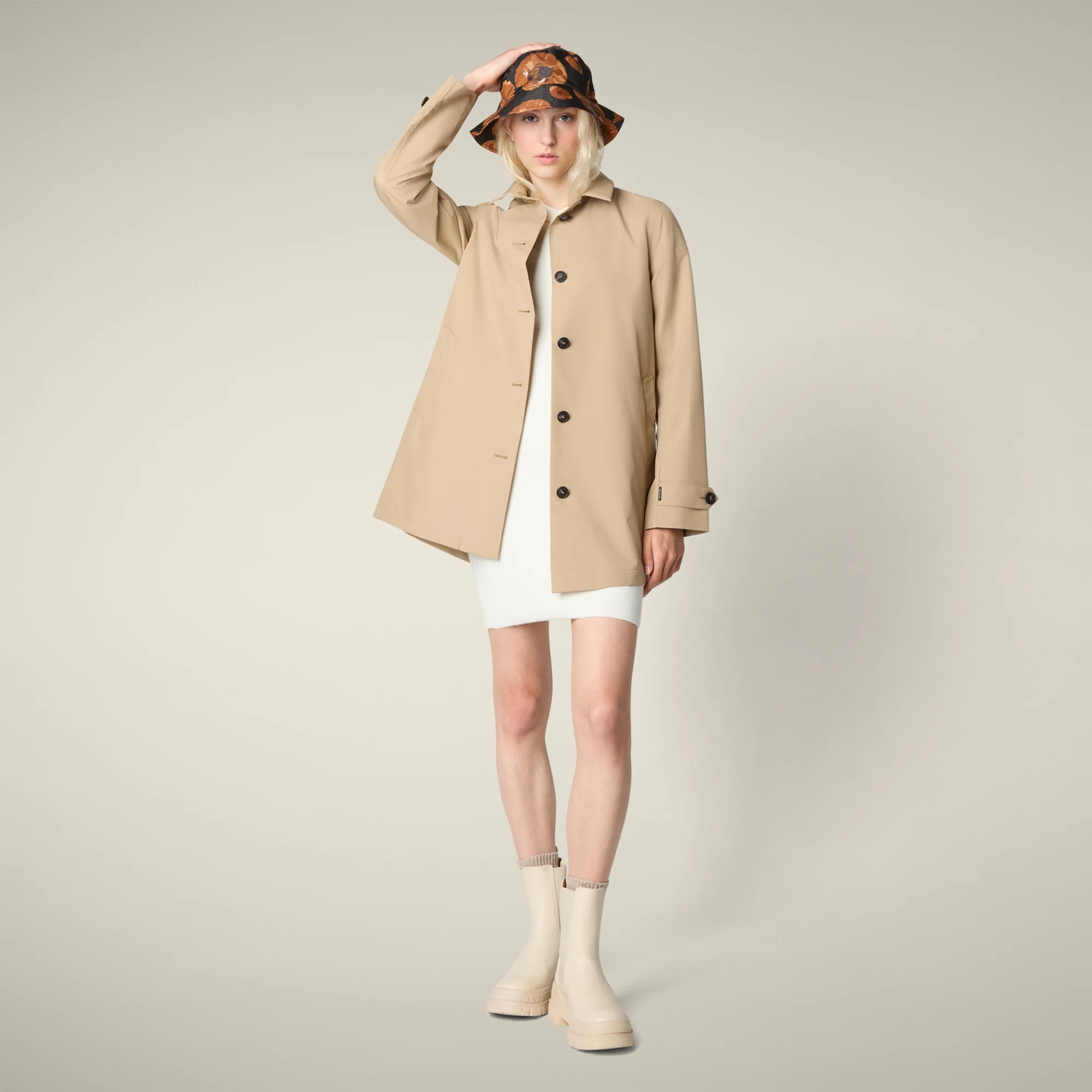 Women's Raincoat April in Stardust Beige