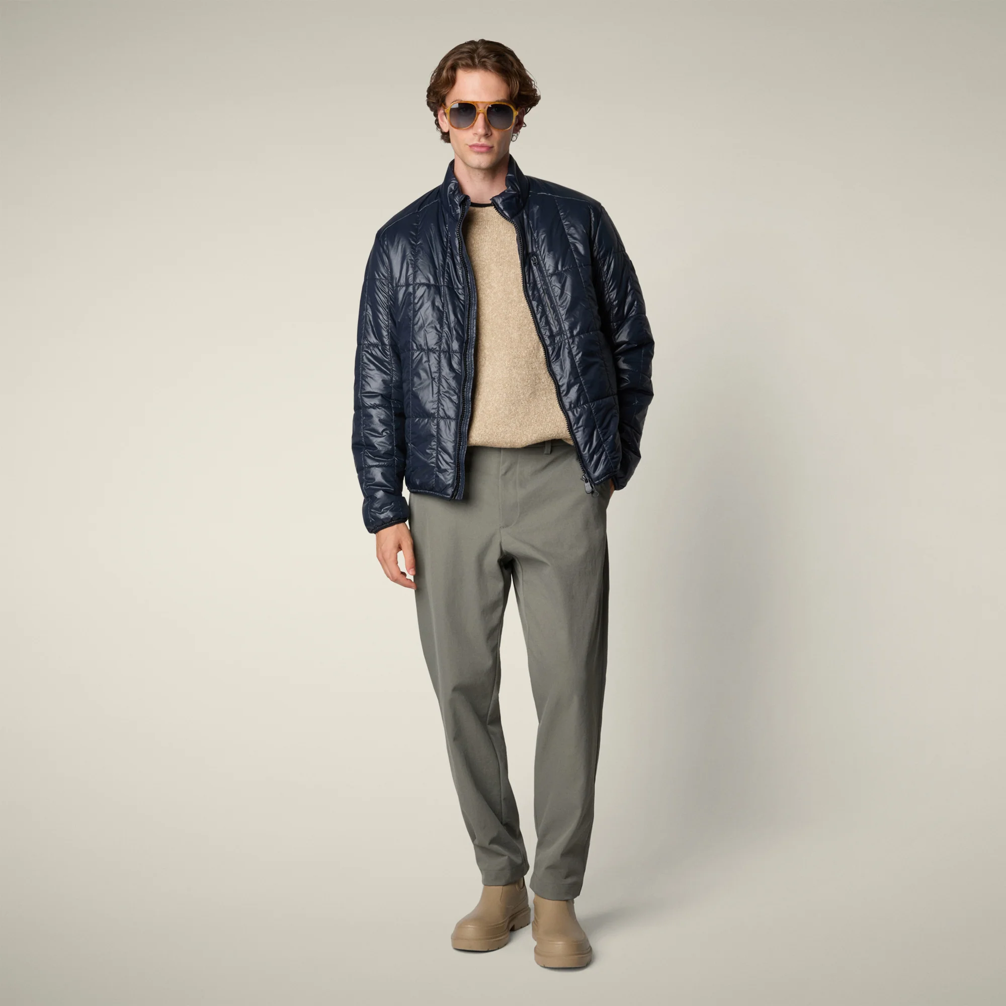 Men's Animal free puffer Jacket Jim in blue black