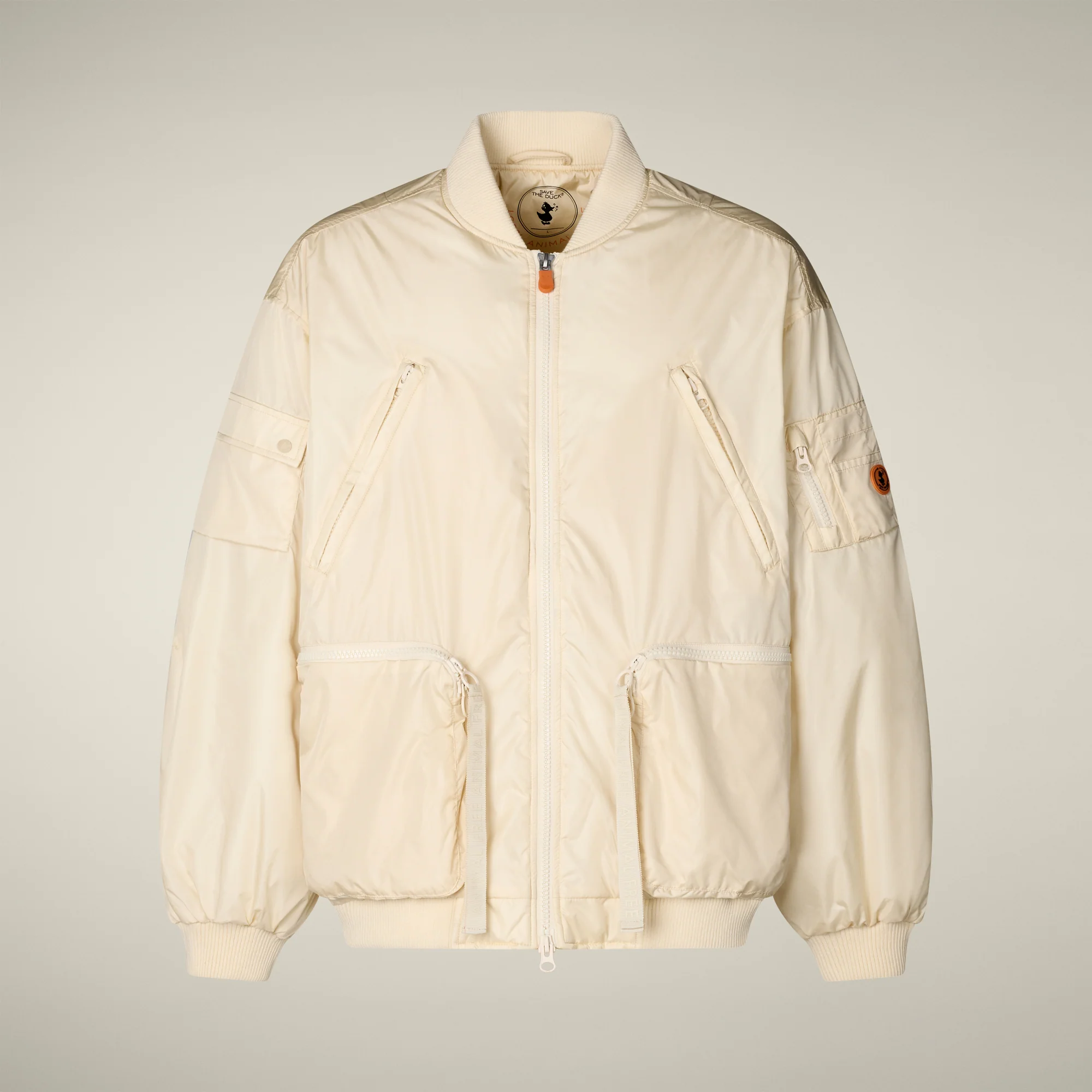 Unisex bomber jacket Usher in marzipan cream