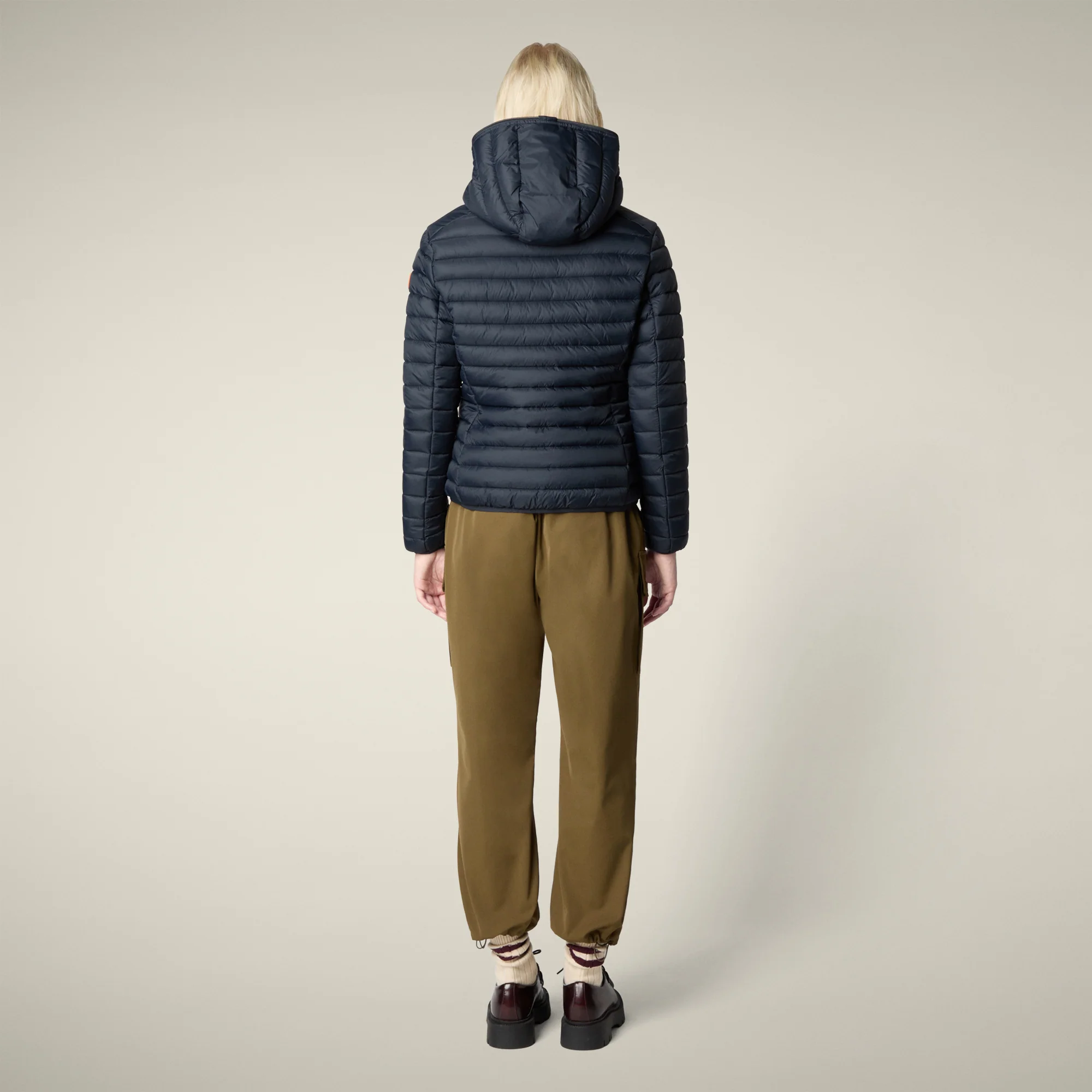 Women's Animal free puffer Jacket Daisy in Blue Black