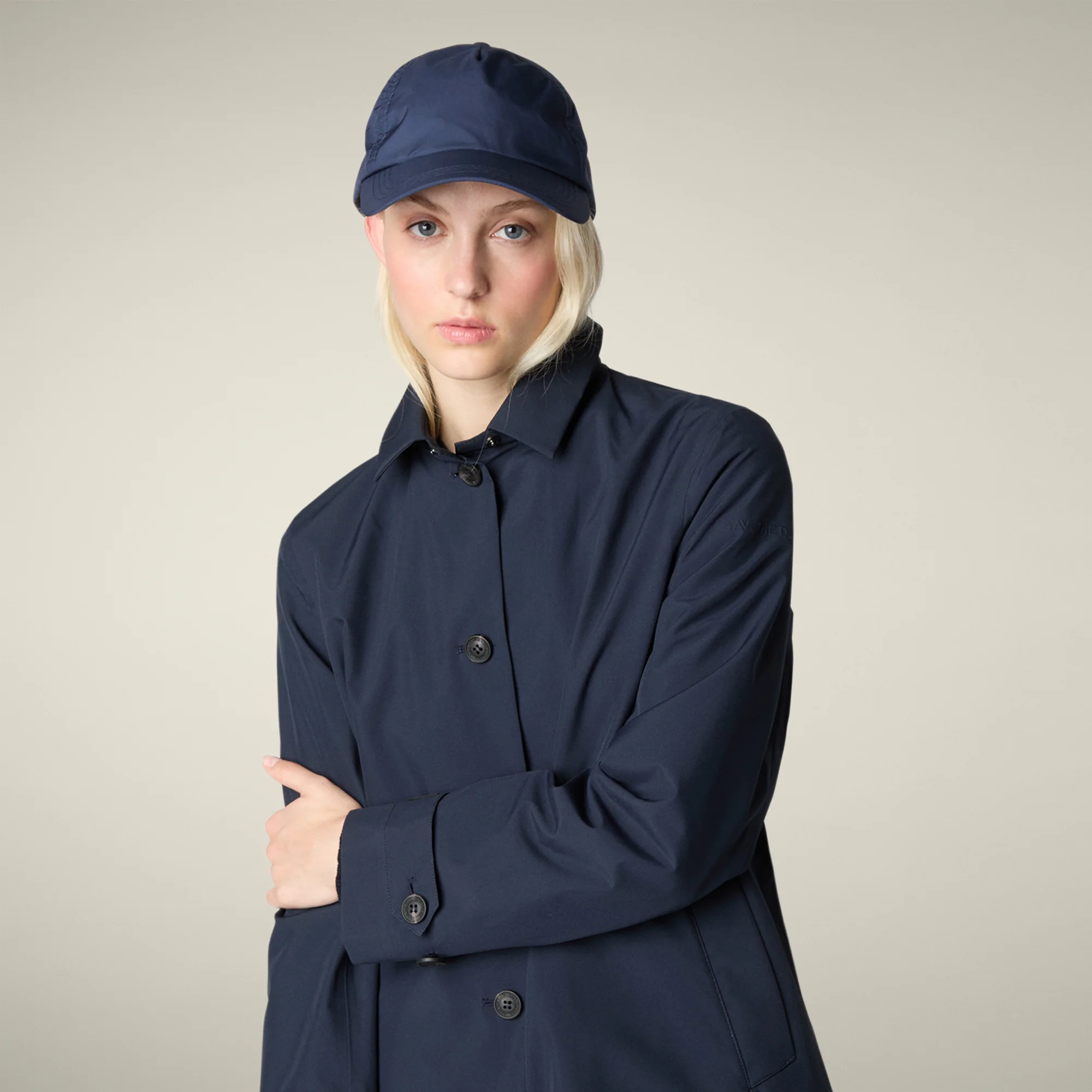 Women's Raincoat April in Blue Black
