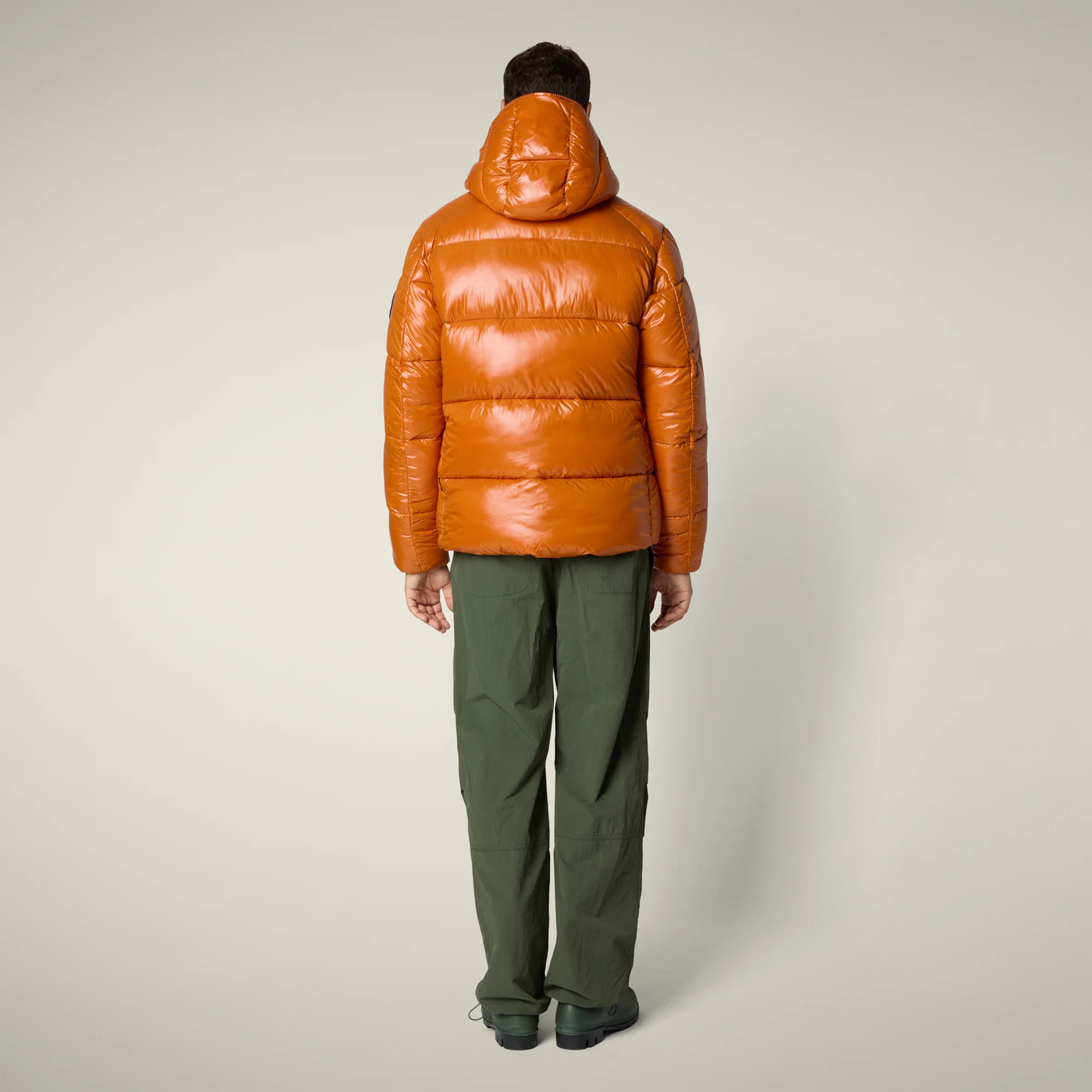 Men's animal free puffer jacket Edgard in fox brown