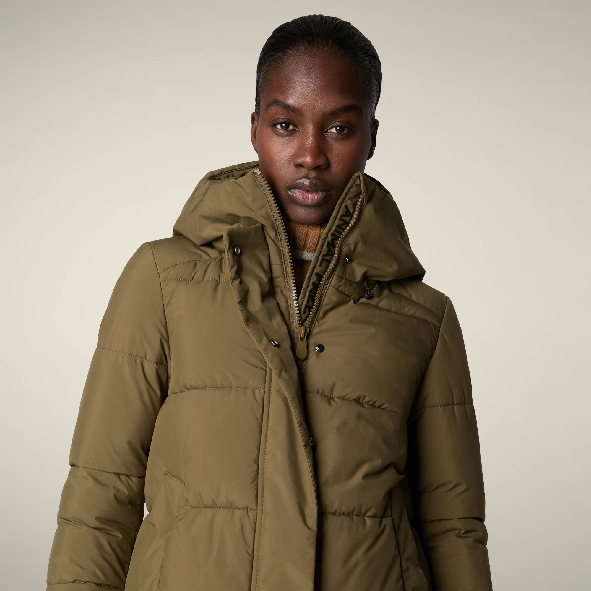 Women's Parka Bethany in Bark Green