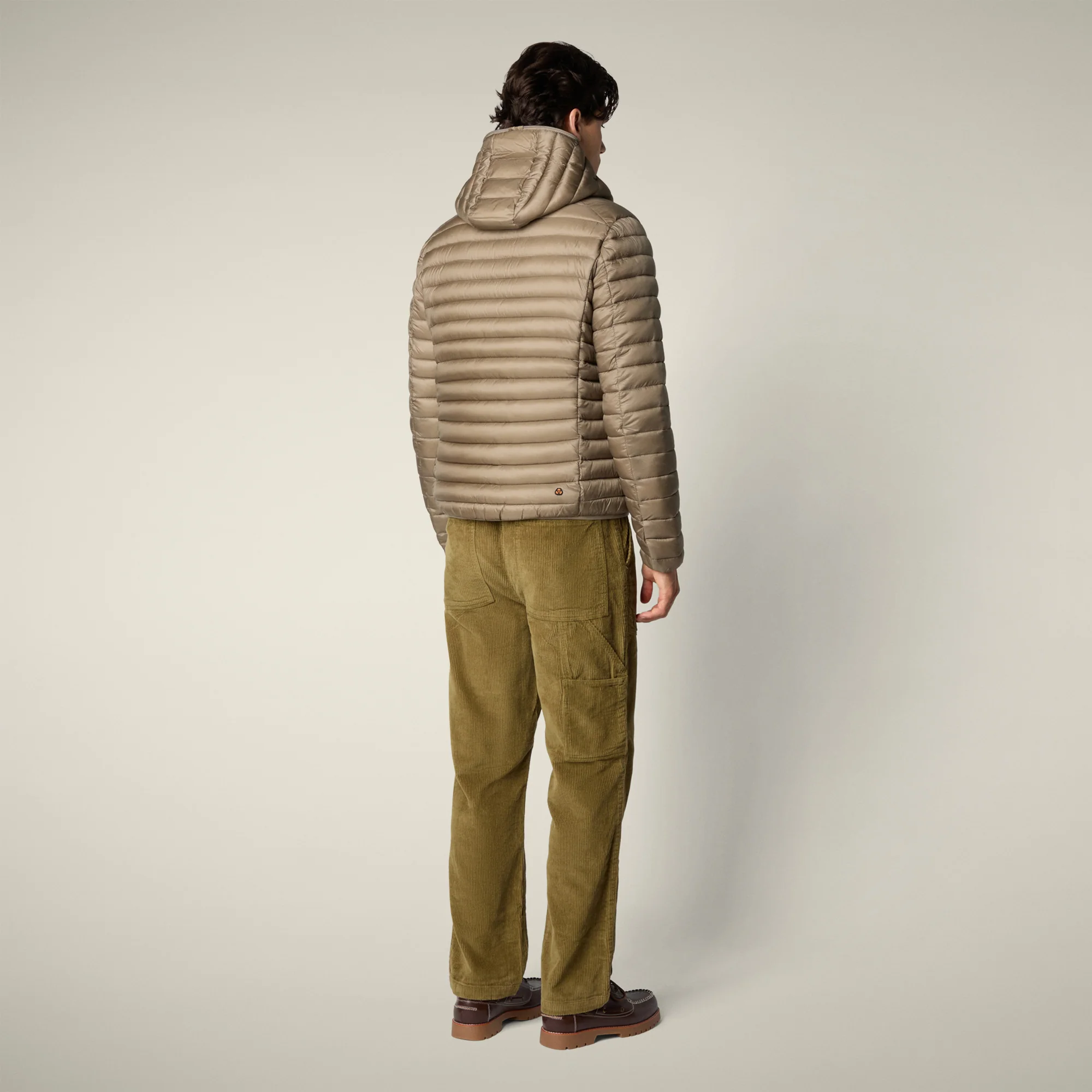 Men's Animal free puffer jacket Devon in elephant grey