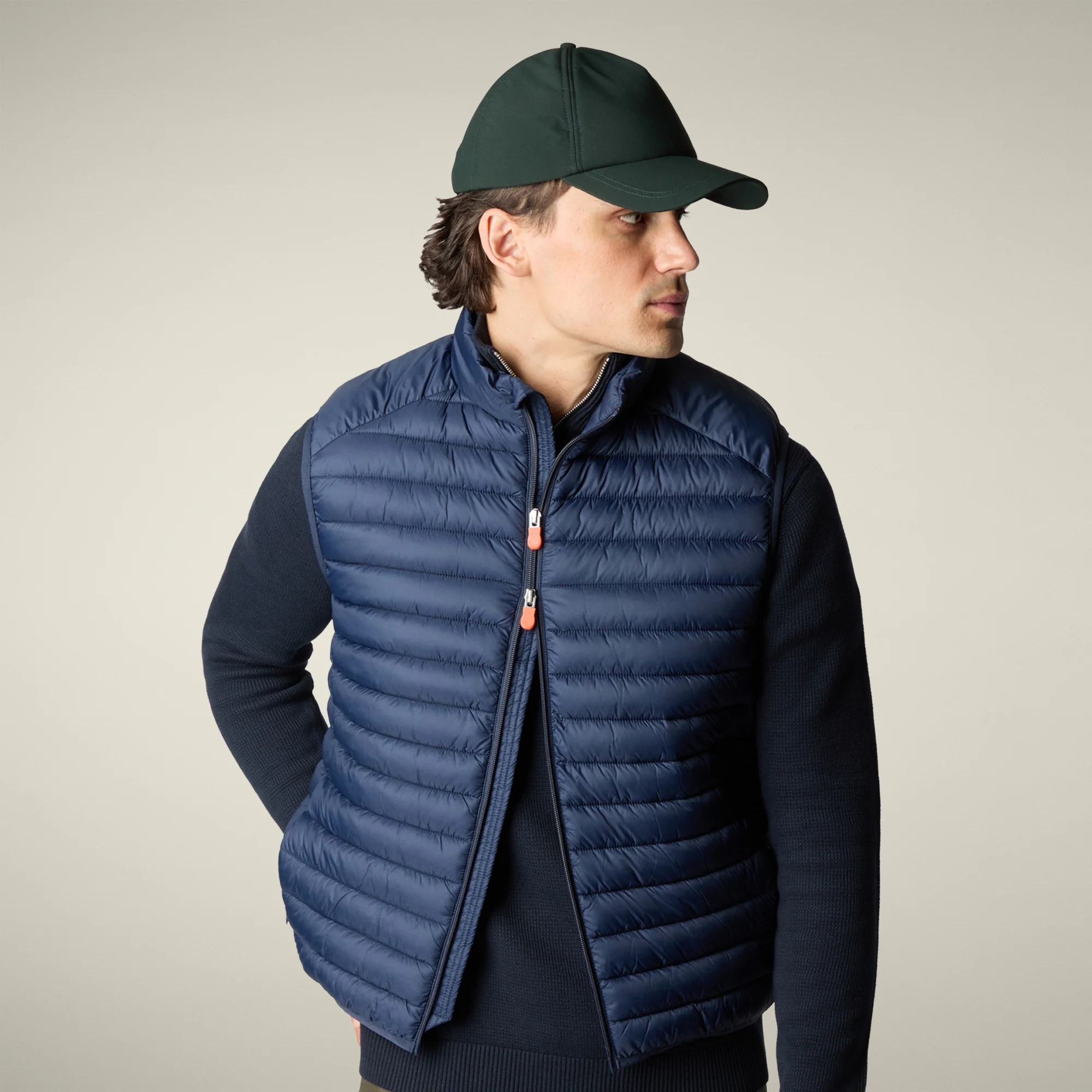 Men's Puffer Vest Adam in Navy Blue