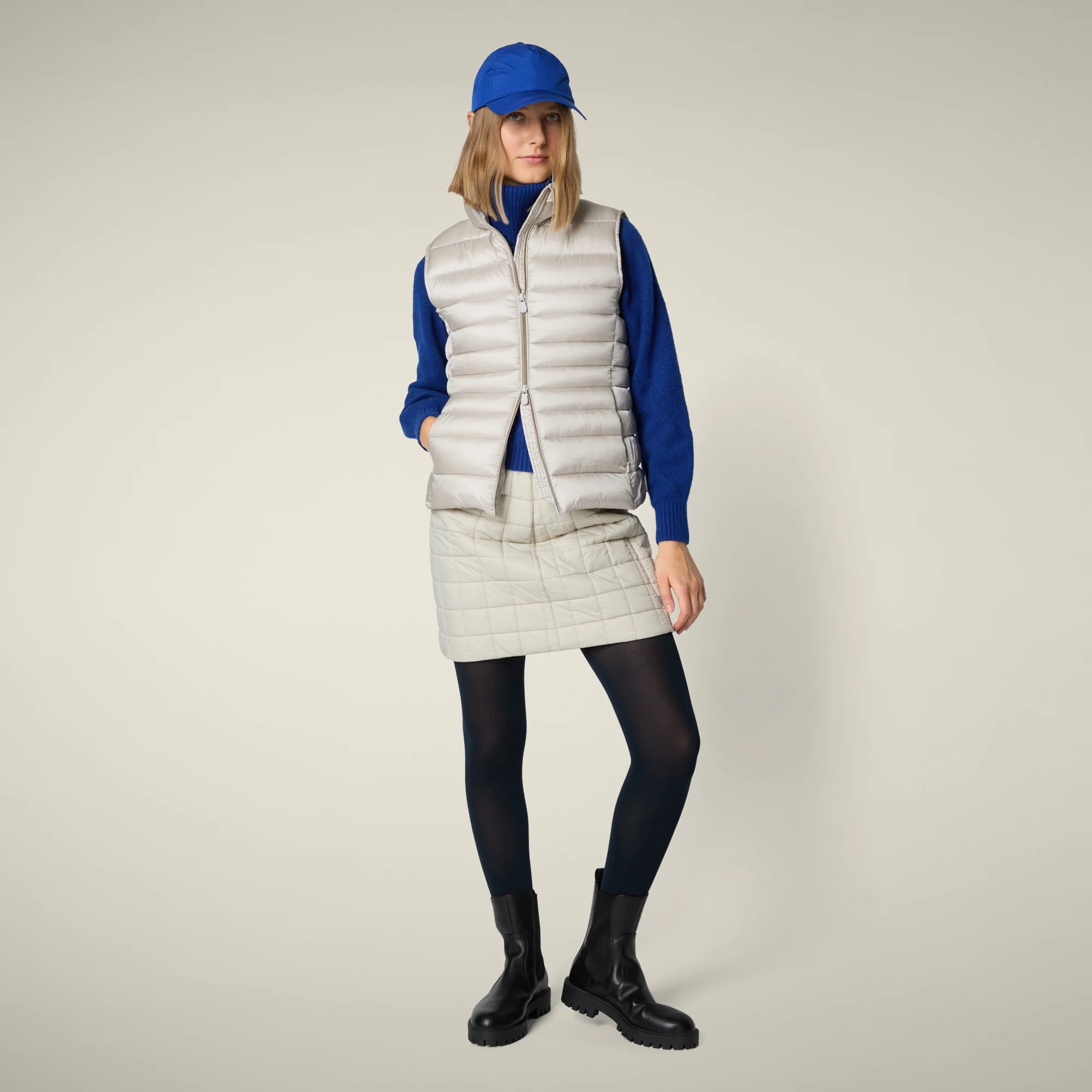 Women's Animal free puffer Vest Lynn in rainy beige