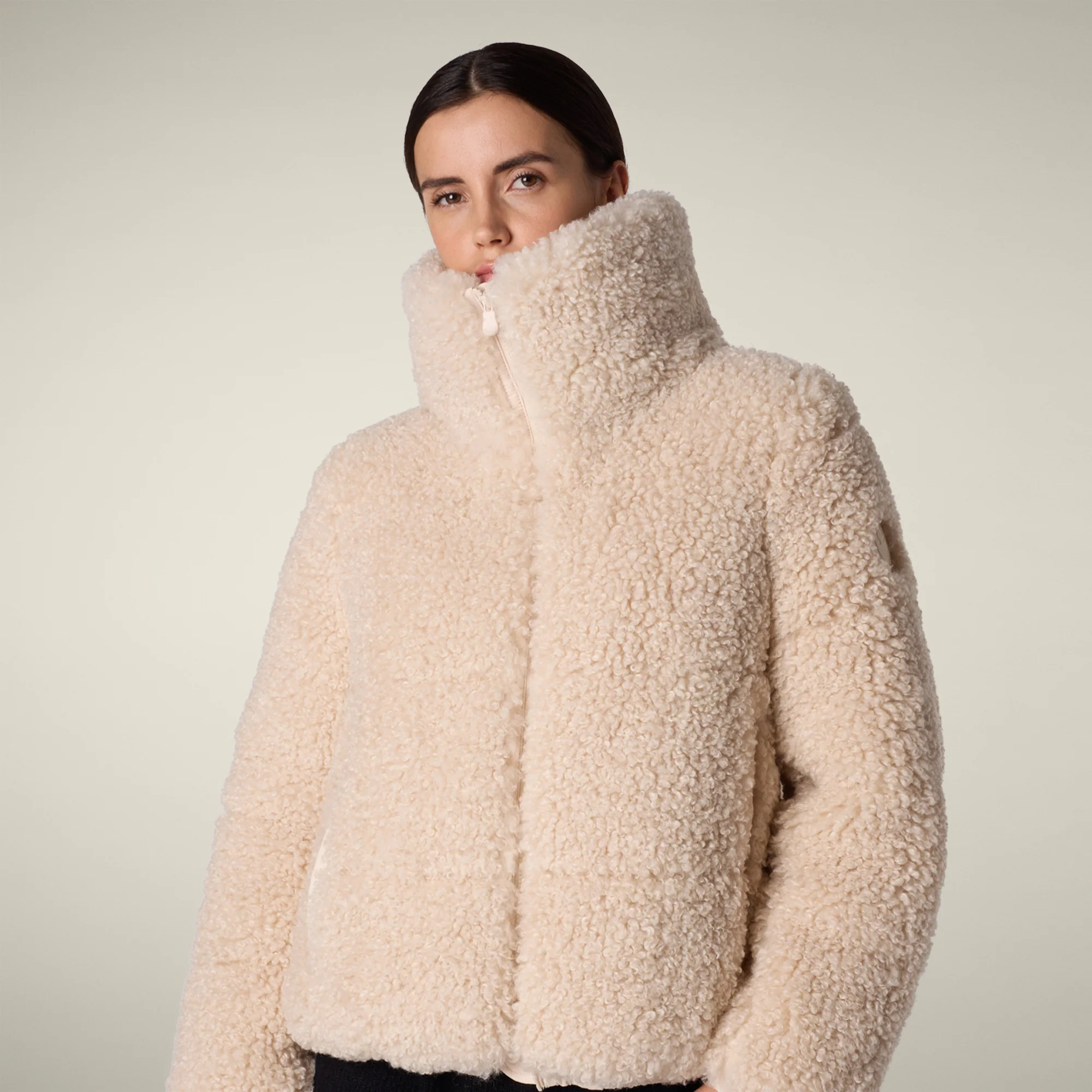 Women's Kennie Faux Fur Jacket in Shore Beige