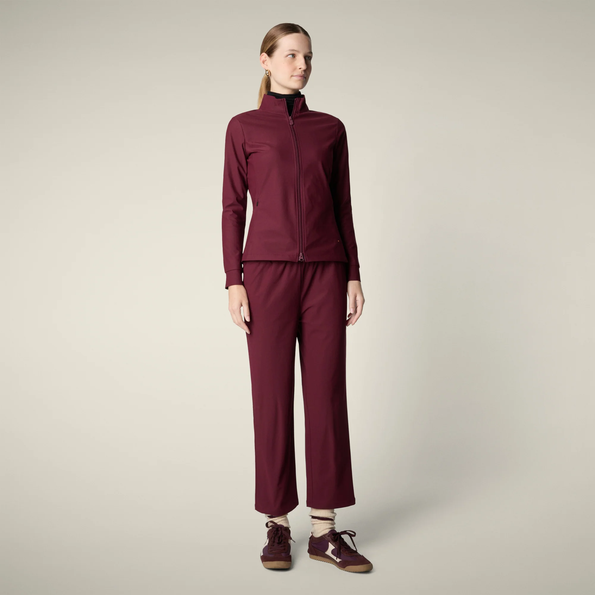 Women's Trousers Milan in Wine Red