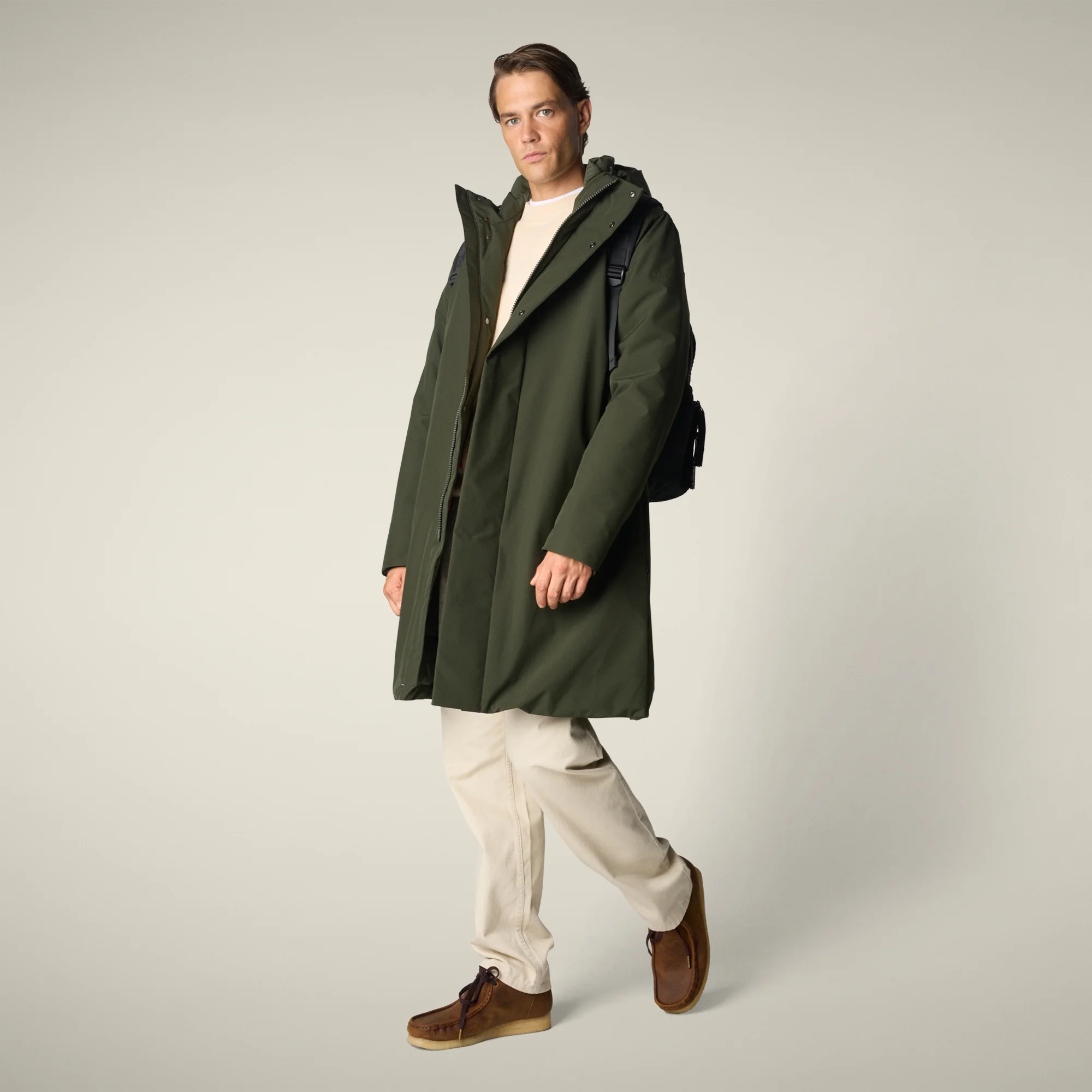 Men's parka barry  in land green