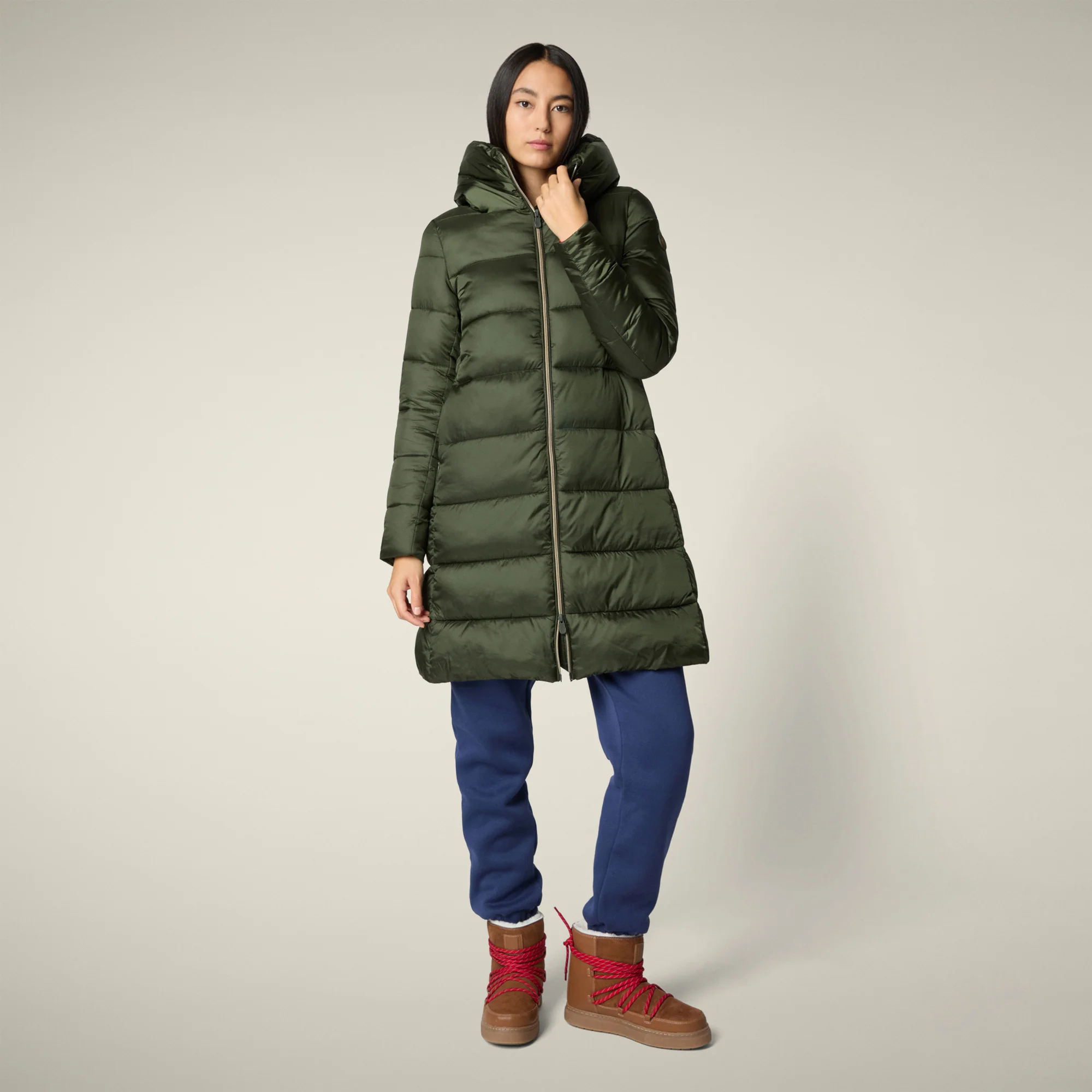 Women's  Puffer Coat Lysa in pine green