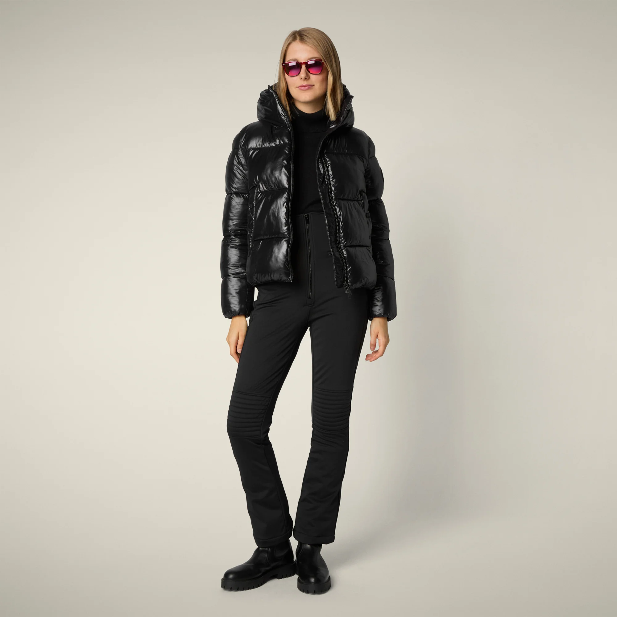 Women's Animal free puffer Jacket Biddy in Black