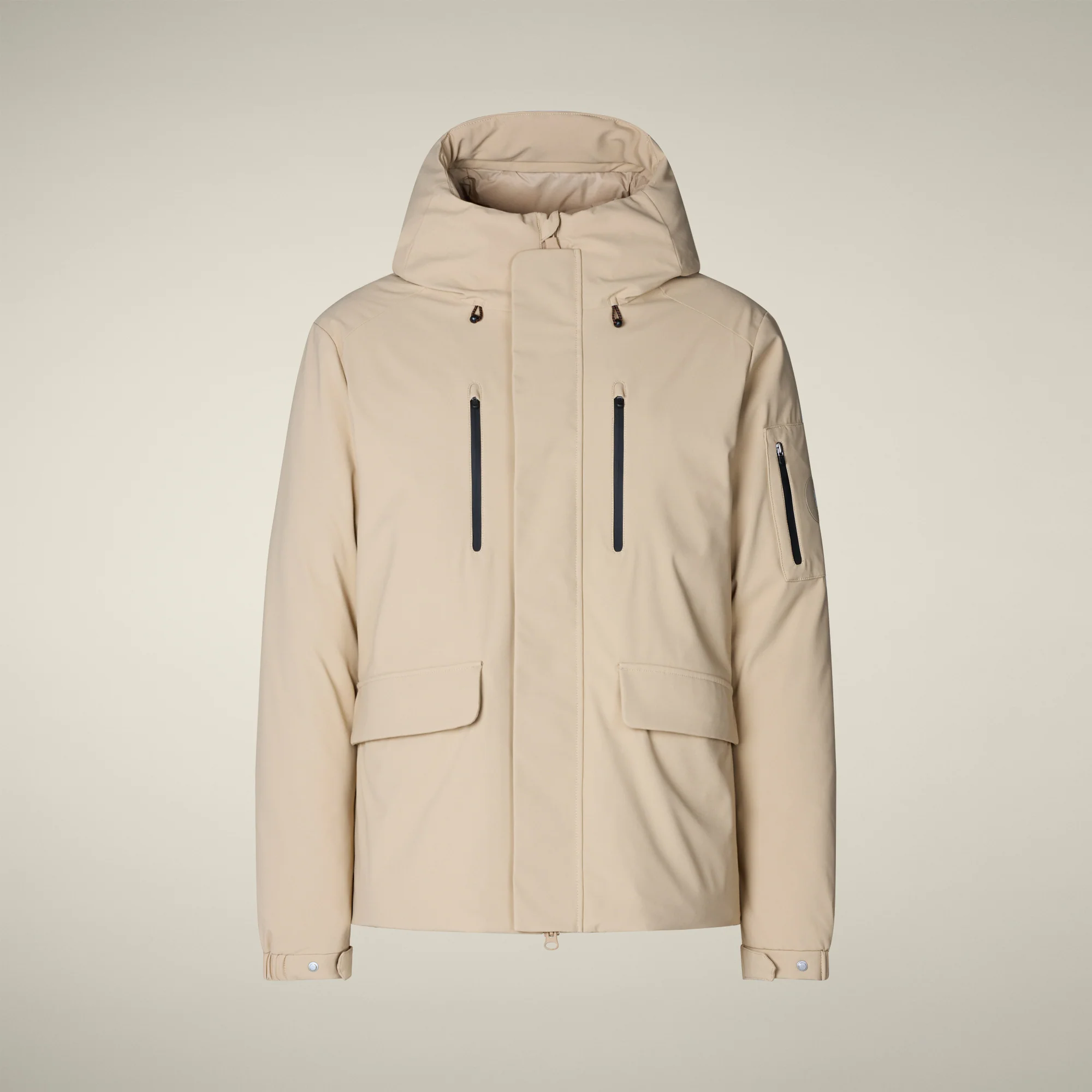 Men's parka hiram  in stone beige