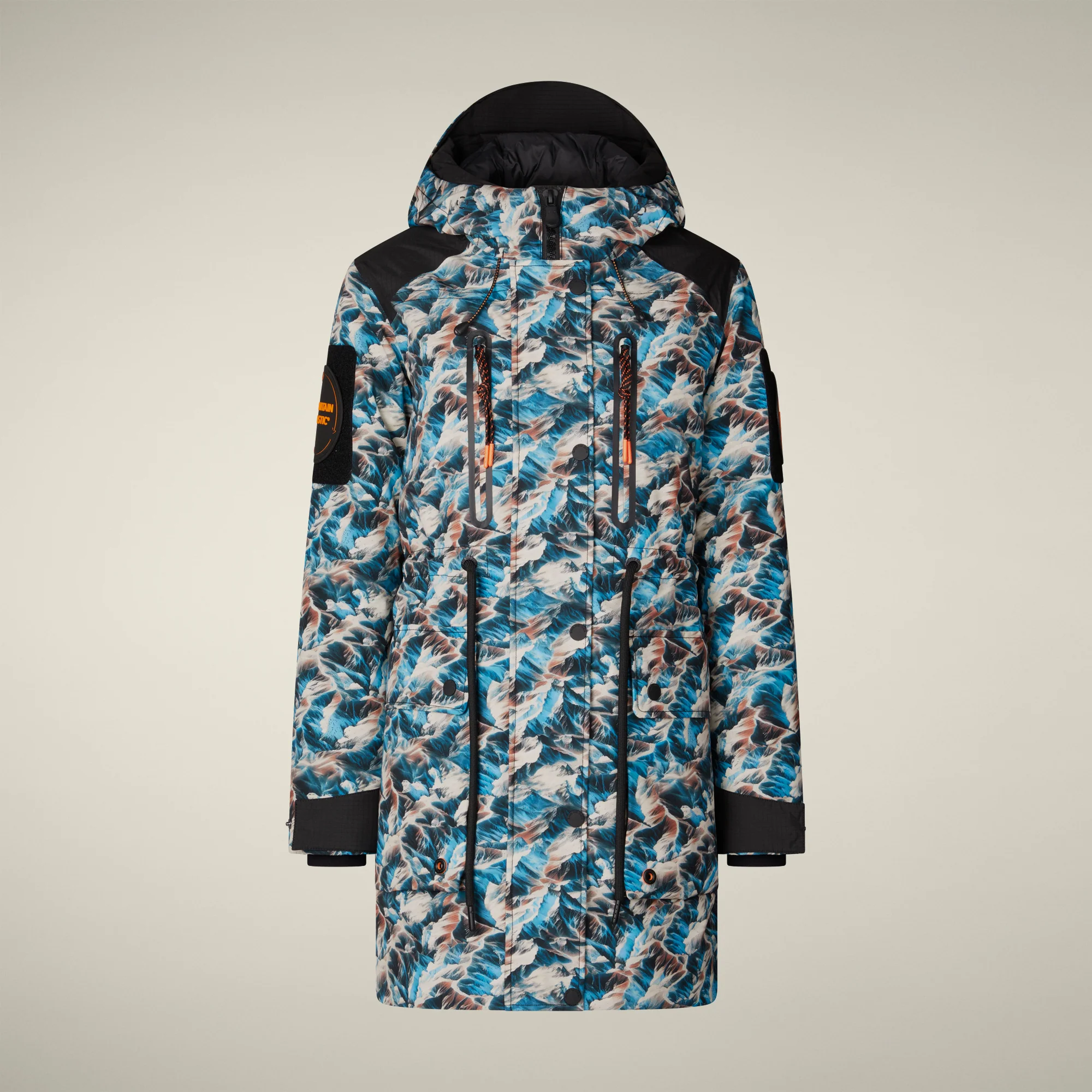 Women's Winter Parka Annapurna With Mountain-View Print