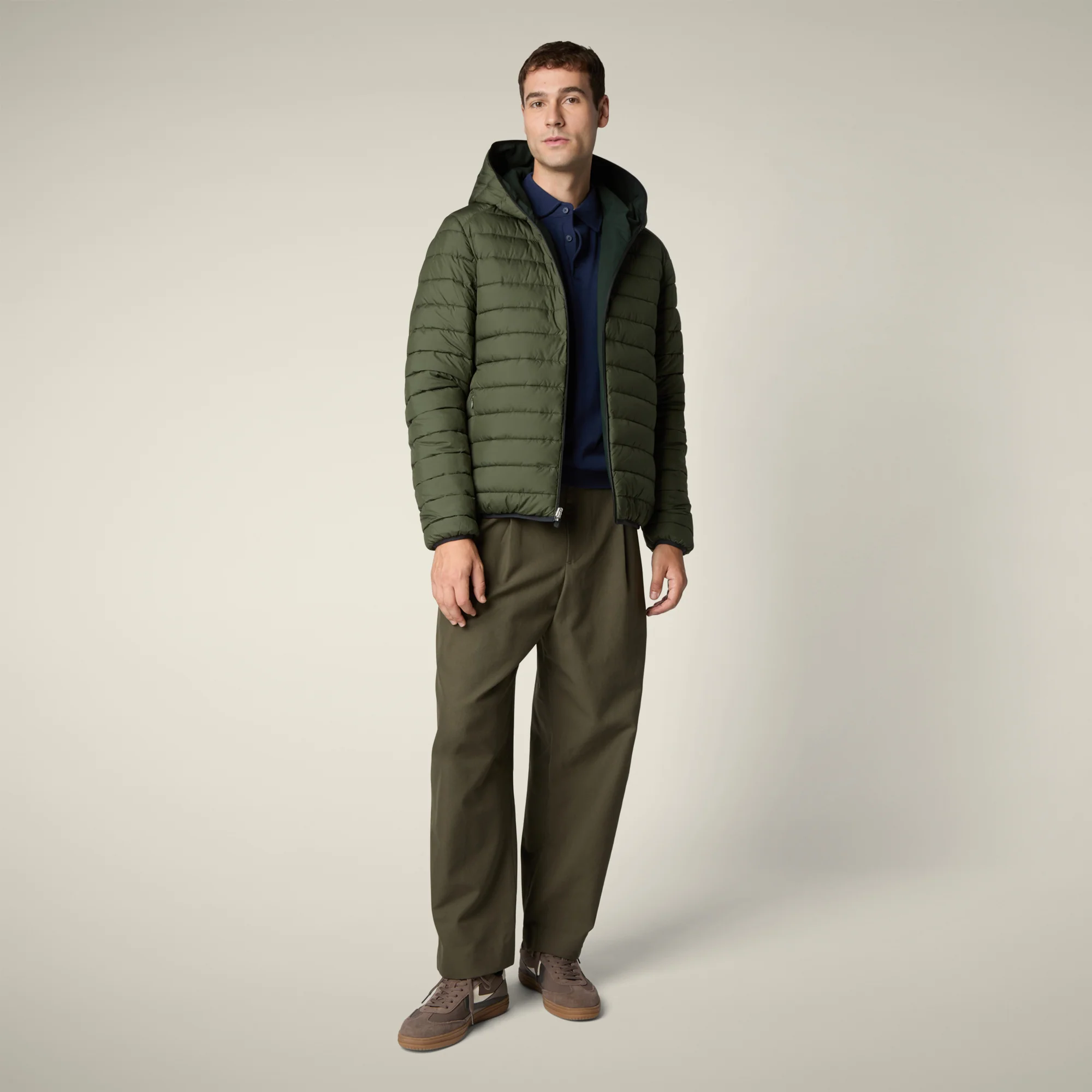 Men's Reversible Jacket Ezra in Green Black