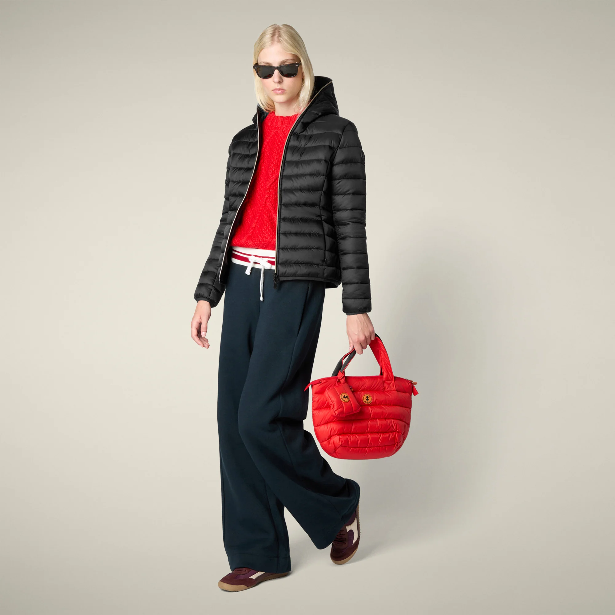 Women's Animal free puffer Jacket Alexis in Black