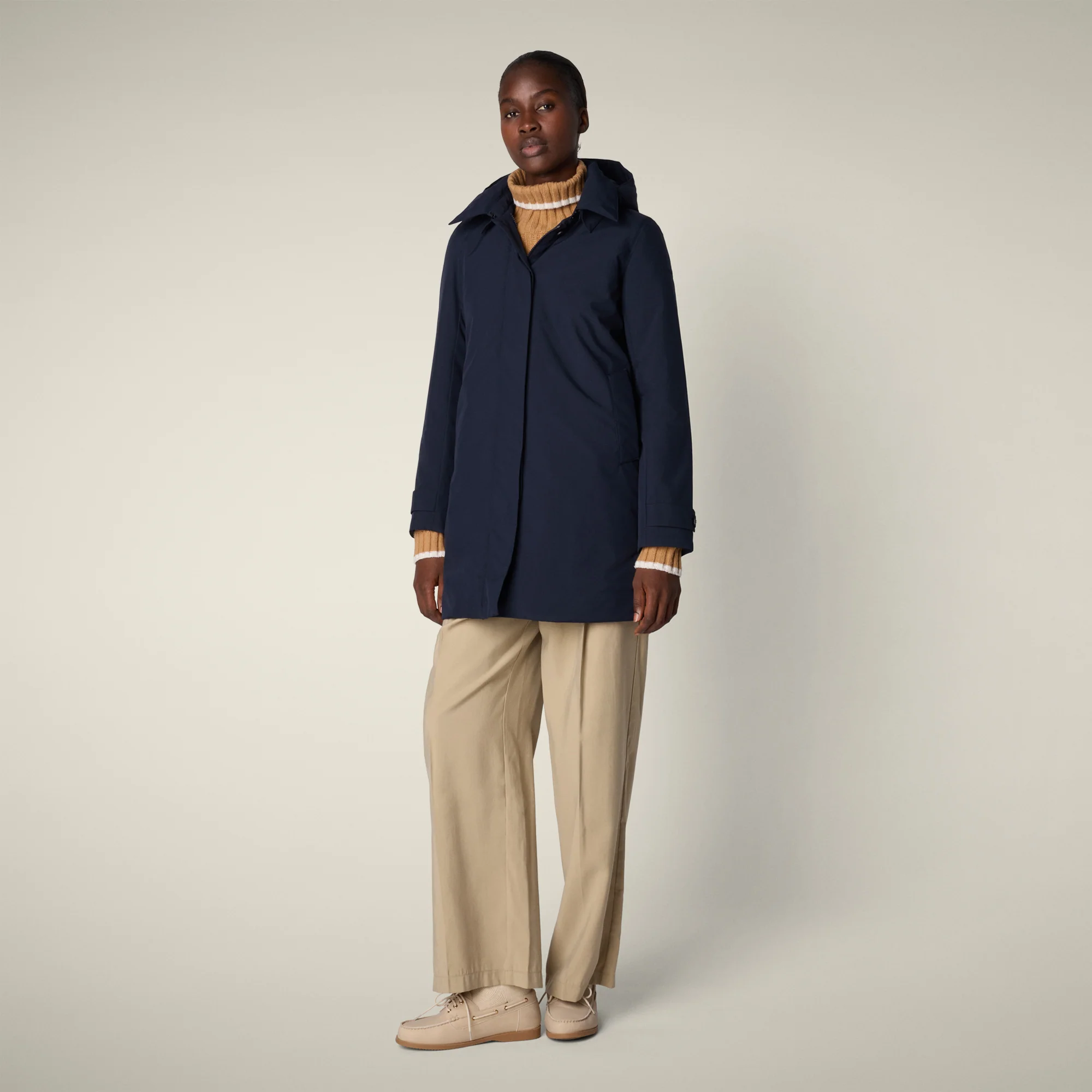 Women's Raincoat Embie in Blue Black