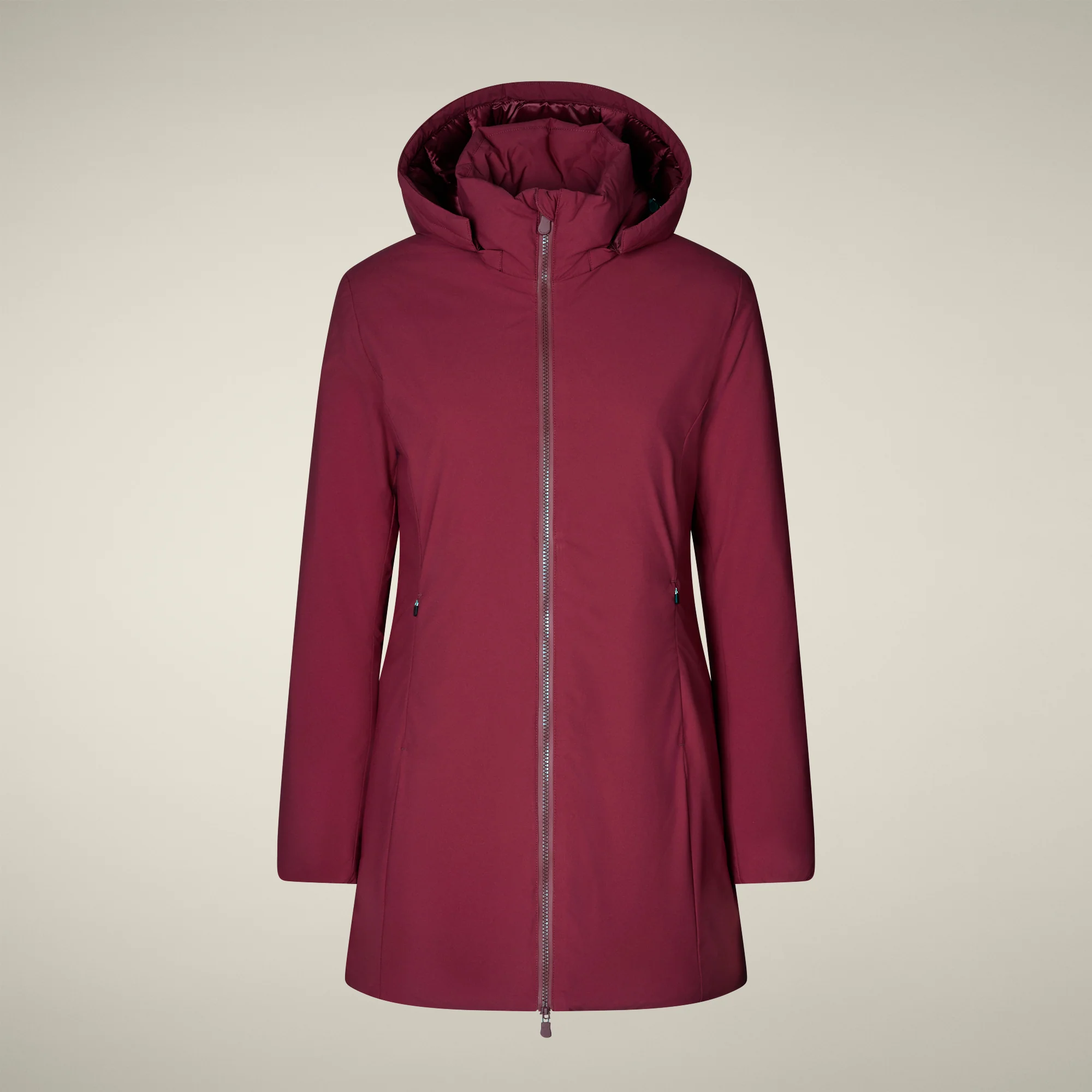 Women's Parka Rachel in Wine Red