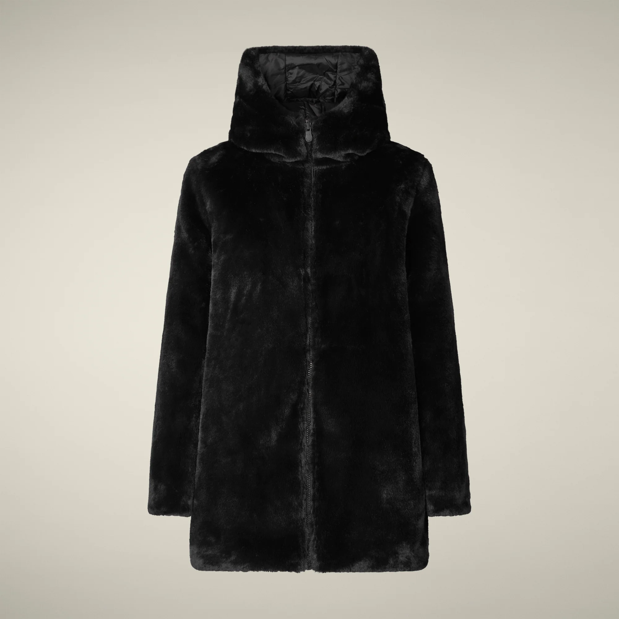 Women's Reversible Faux Fur JACKET Bridget in Black