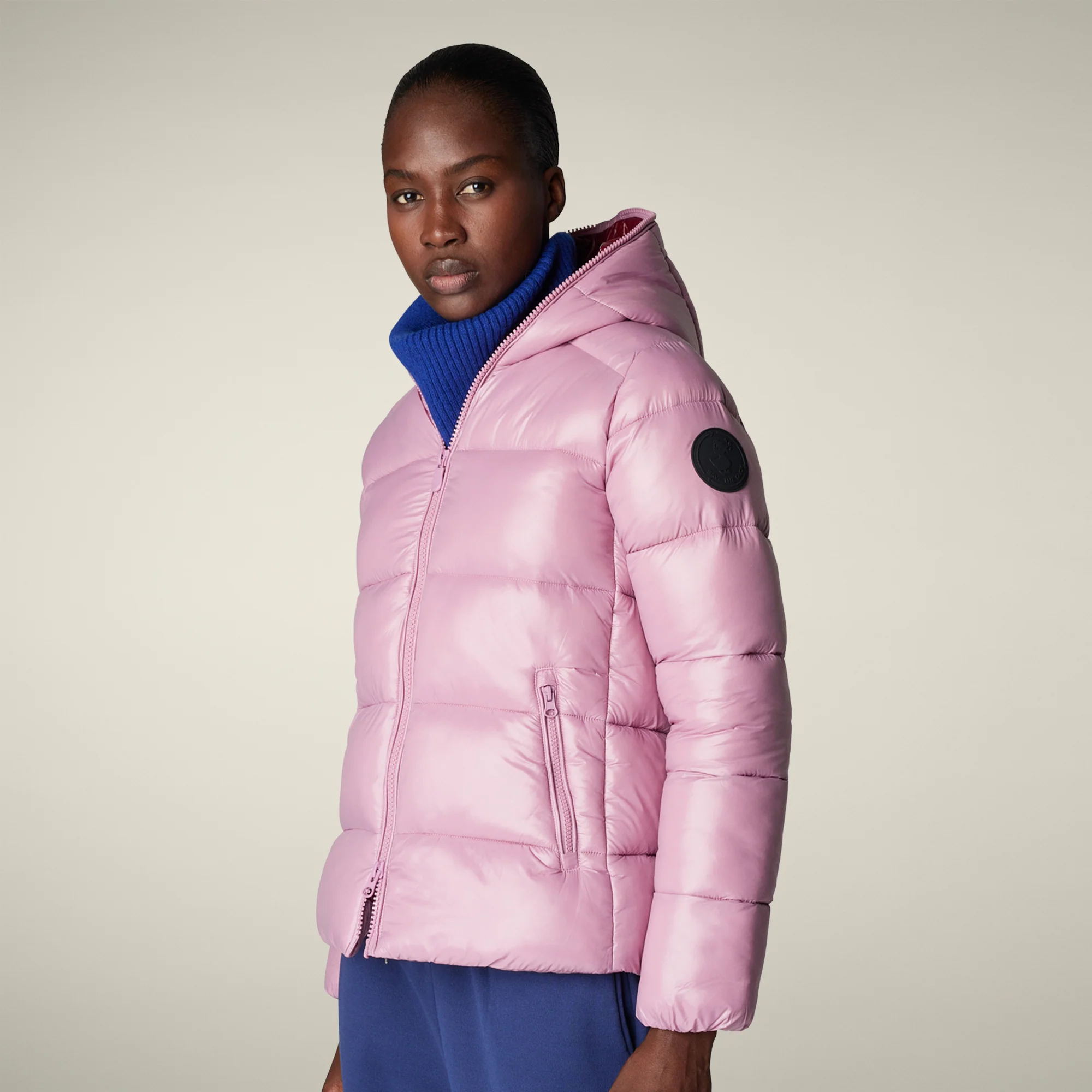 Women's Animal free puffer Jacket Lois in  Wild Orchid