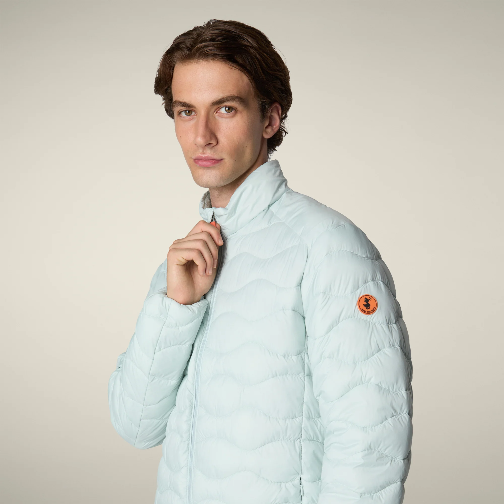 Men's Animal free puffer Jacket Whirl in glacier blue