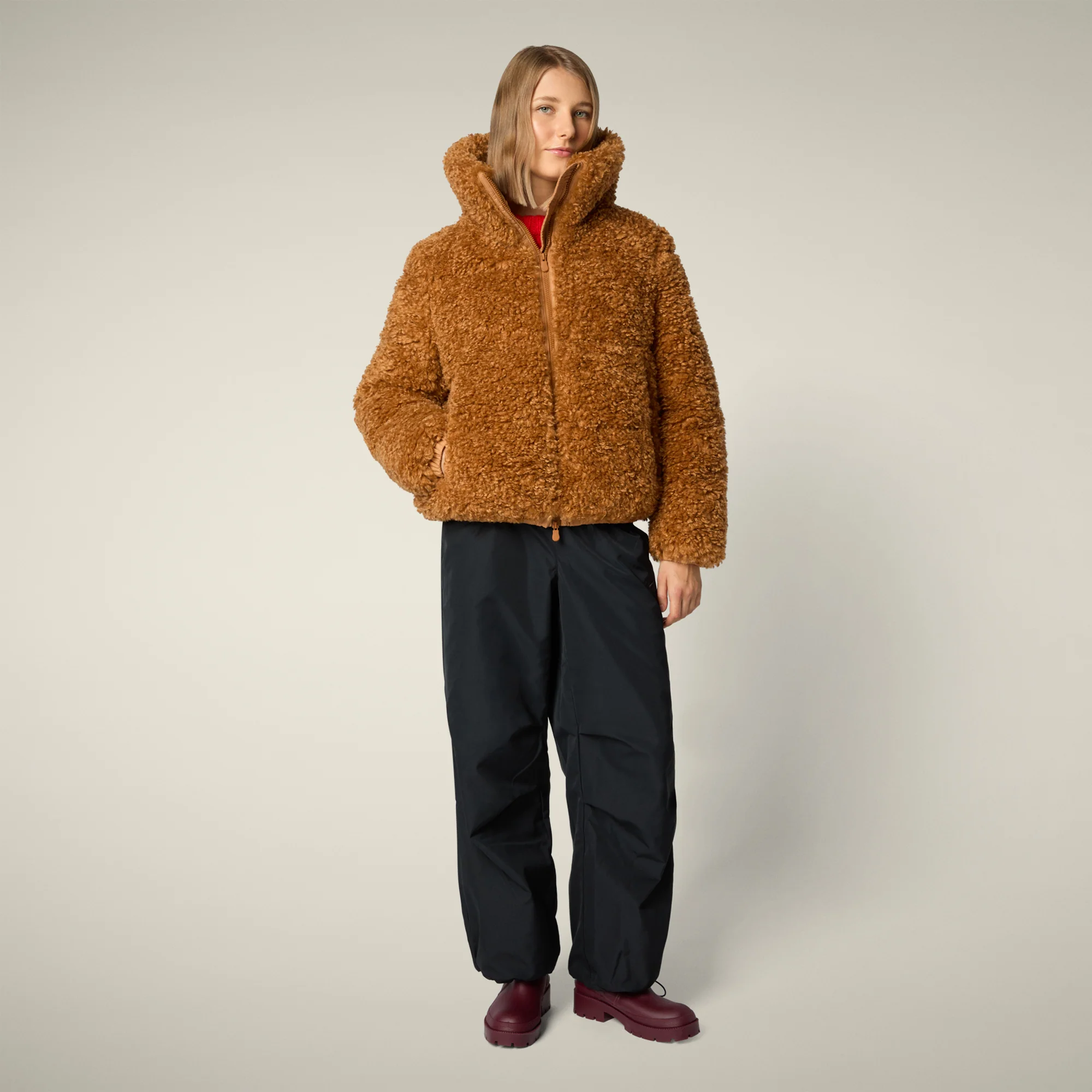 Women's Kennie Faux Fur Jacket in toffee brown