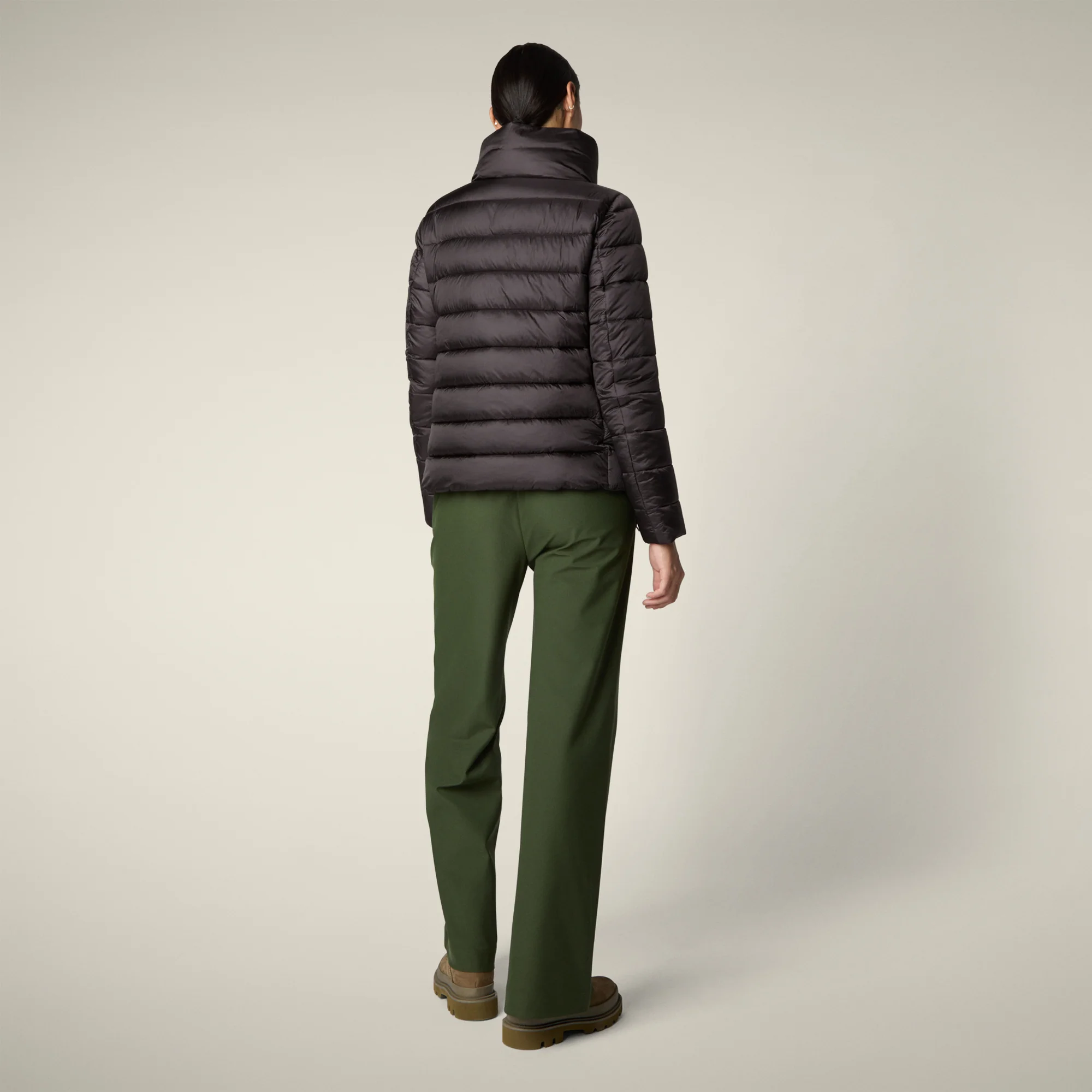 Women's Animal free puffer Jacket Elsie in brown black