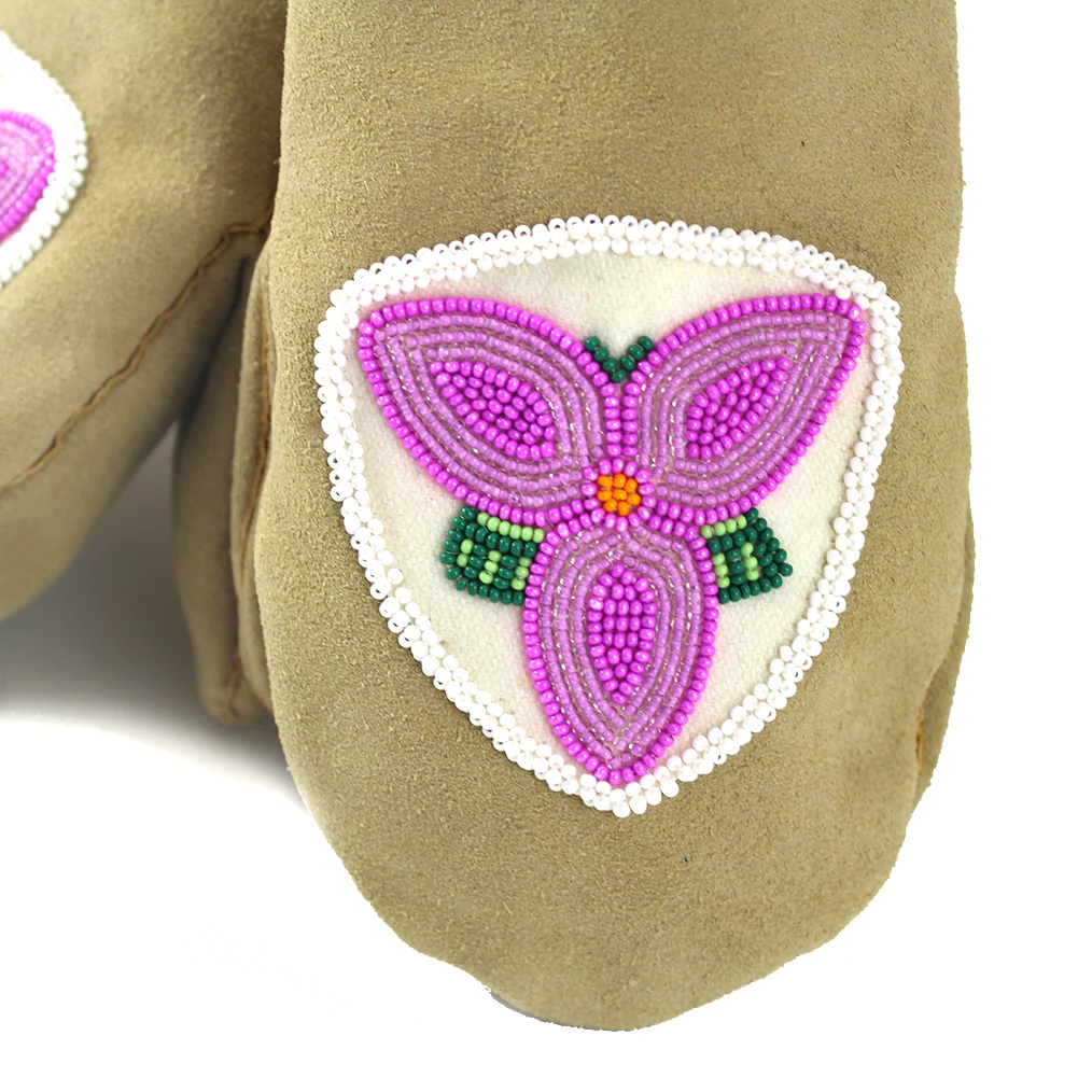 Karen Nicloux Ladies Pink Floral Mitts