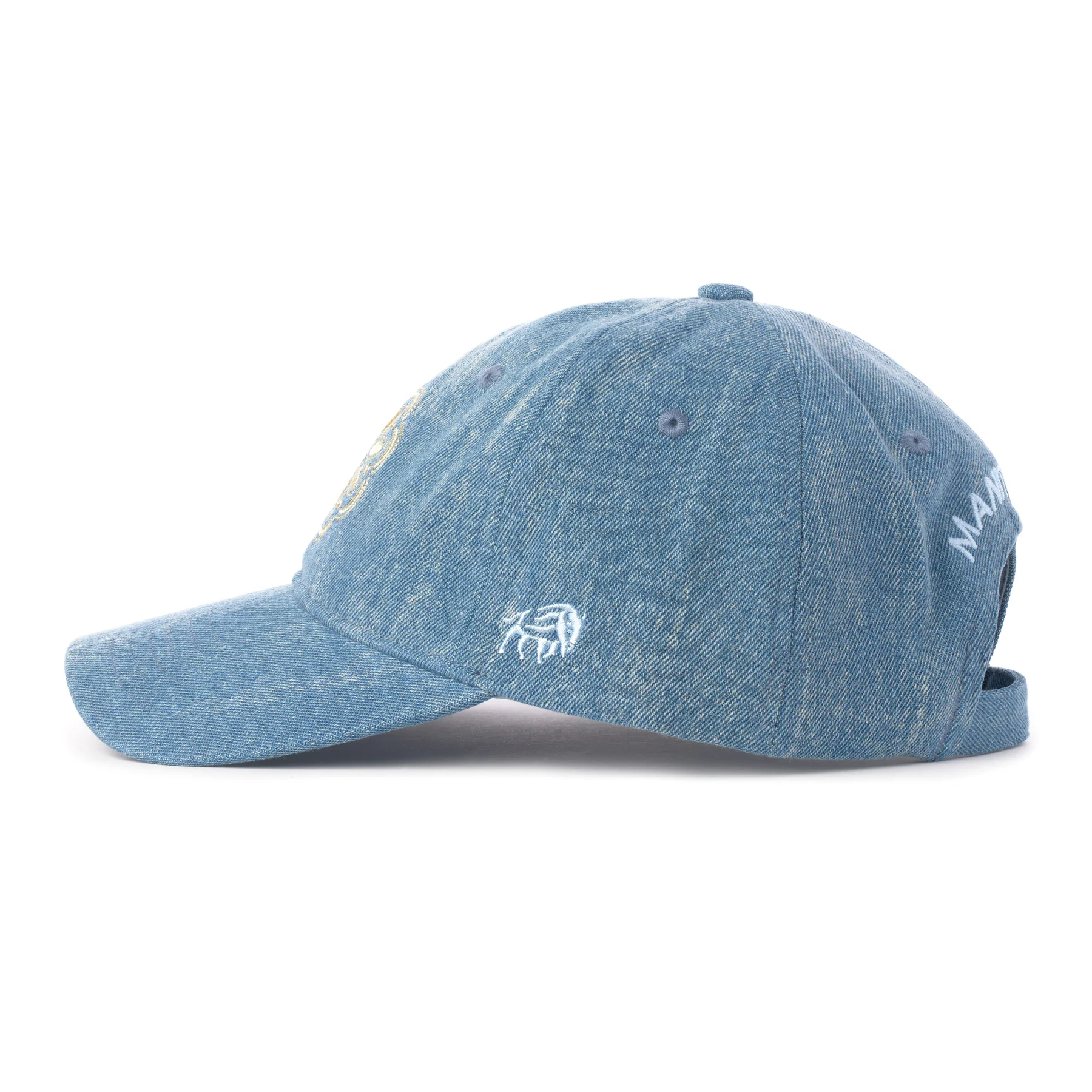 Blossom Stamp Denim Baseball Hat