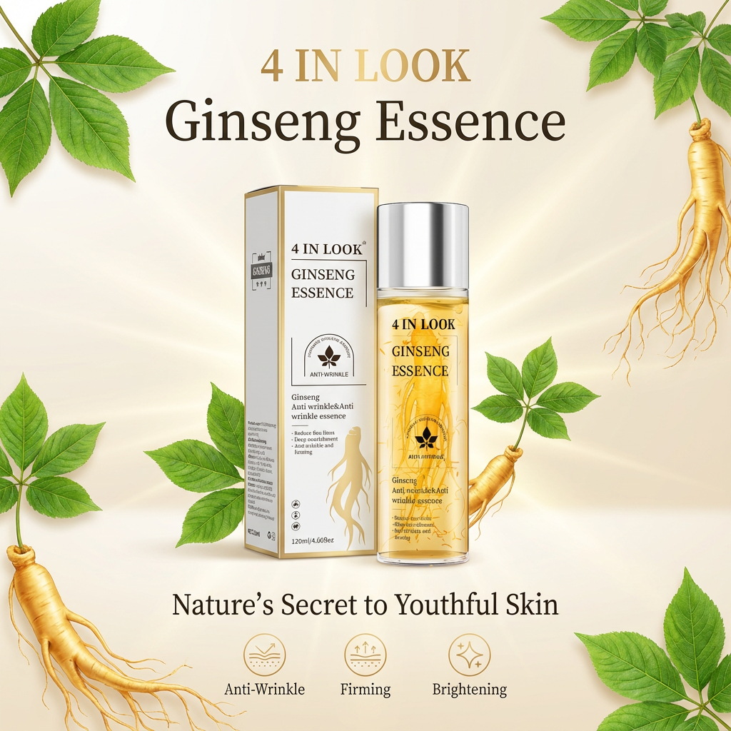The Power of Ginseng: How 4 IN LOOK Ginseng Essence Helps You Achieve Smooth, Youthful, and Hydrated Skin