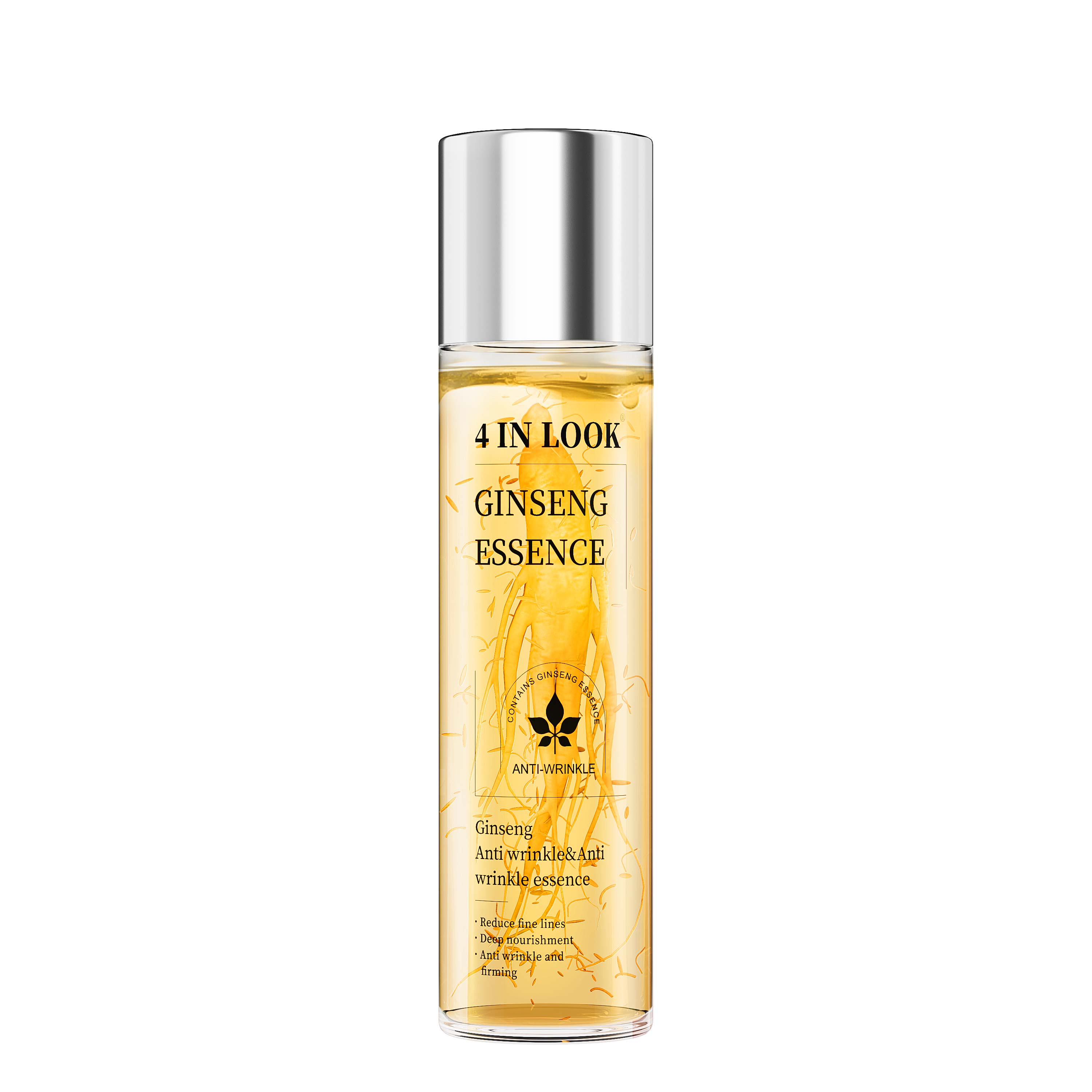 4 IN LOOK Ginseng Essence Anti Wrinkle Essence, Ginseng Anti-Aging Hydrating Essence Water, Ginseng Extract Anti Wrinkle Serum, Suitable for All Skin Types (1pcs)