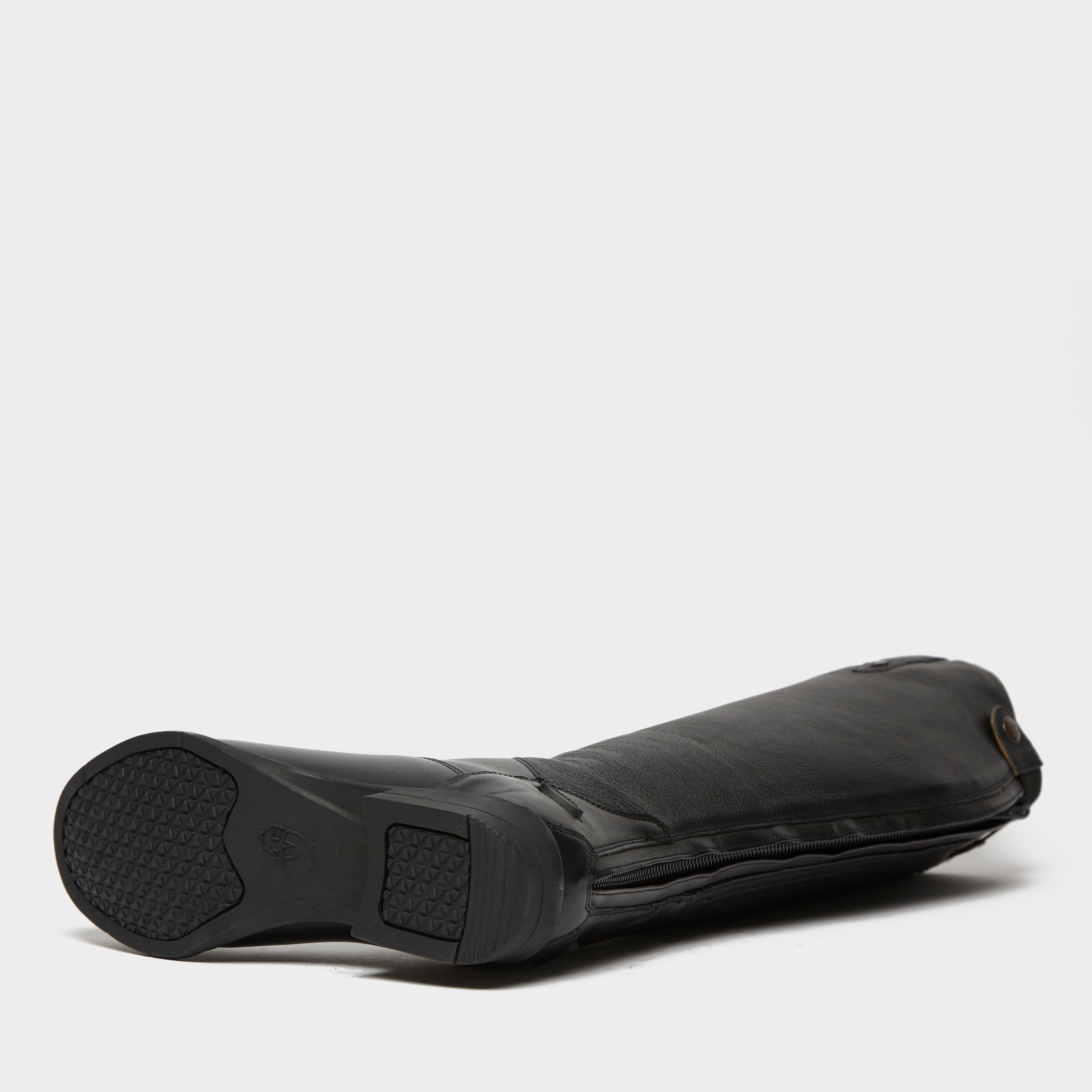 Womens Gianna Leather Field Riding Boots Black